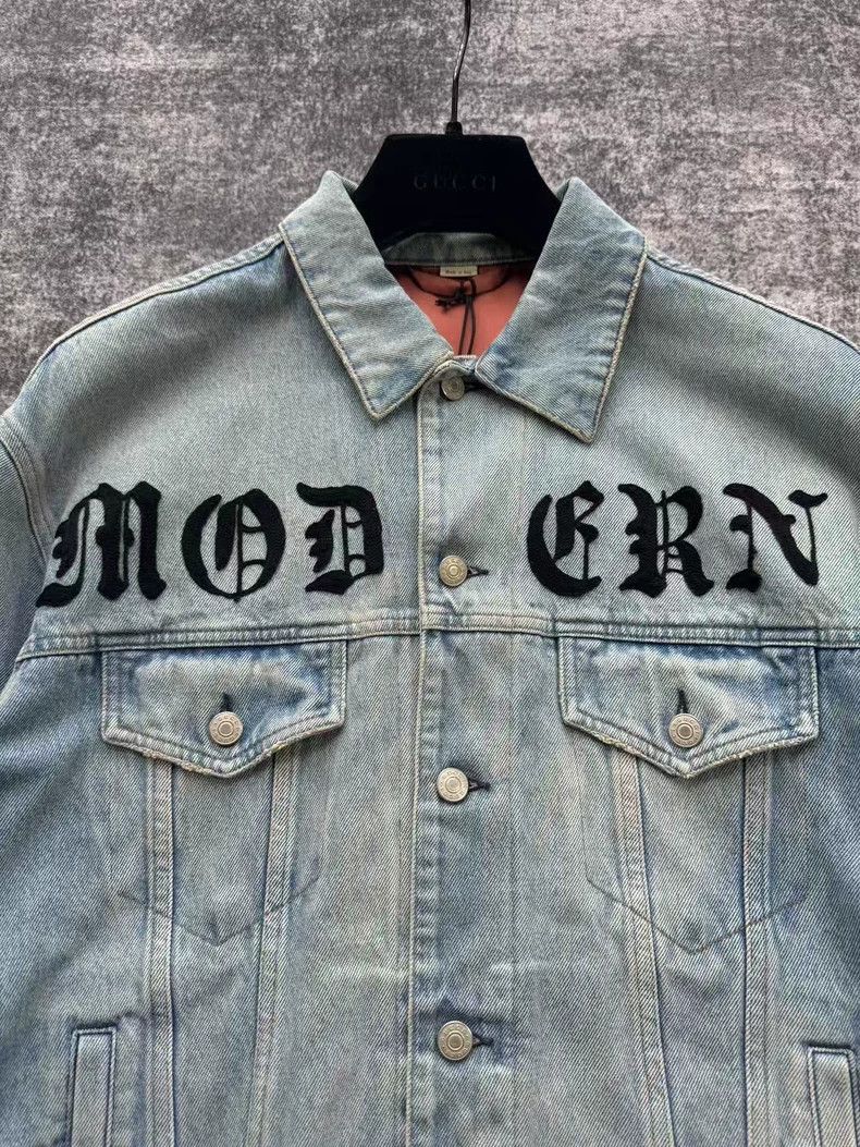 Gucci Gucci Floral embroidery, old, back square, denim jacket Size US S / EU 44-46 / 1 - 3 Thumbnail