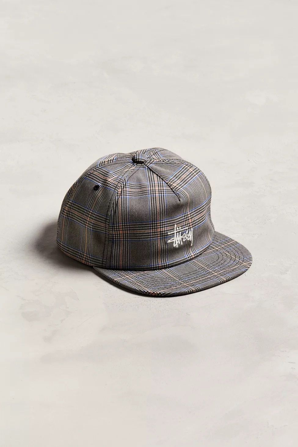 Stussy Glen Plaid Snapback Hat Burberry