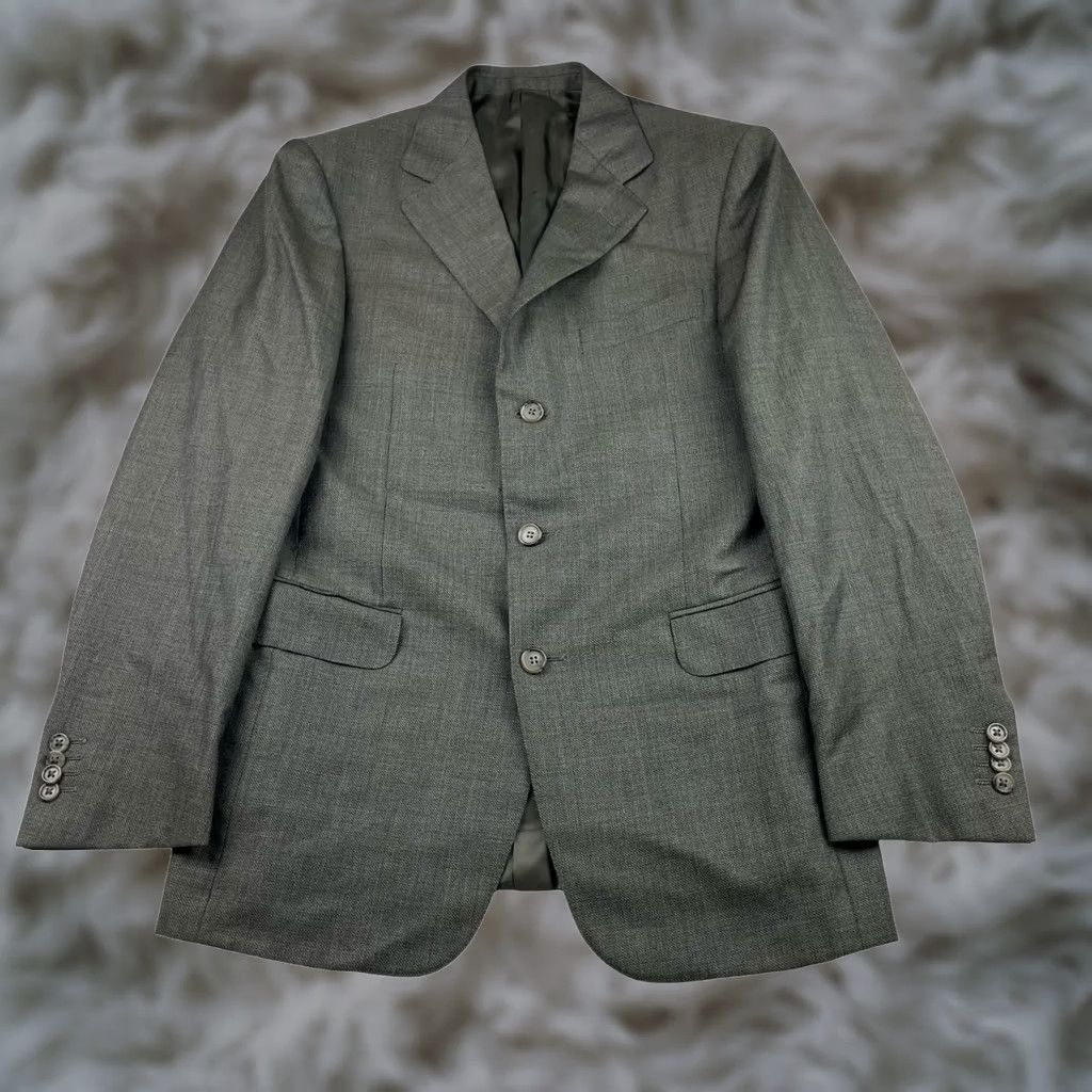 Ermenegildo Zegna Ermenegildo Zegna Blazer Shirt? 3-Button Front Green 100% Wool 40R US Mens Blazer Dress Coat Jacket Vintage No Size 40R - 1 Thumbnail