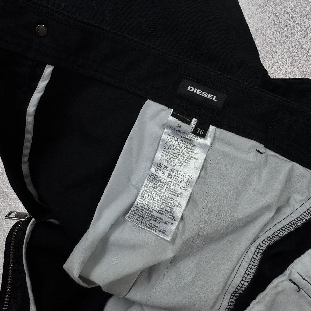 Diesel Men's Diesel P-Freddy Multipocket Cargo Black Pants Size 36 Size US 34 / EU 50 - 15 Thumbnail