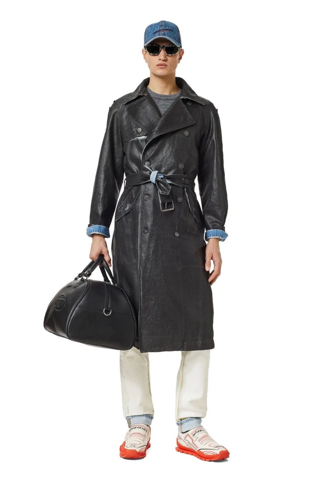Diesel Diesel Coated Denim Trench Coat Jacket D-Delirious-A Size US M / EU 48-50 / 2 - 2 Thumbnail