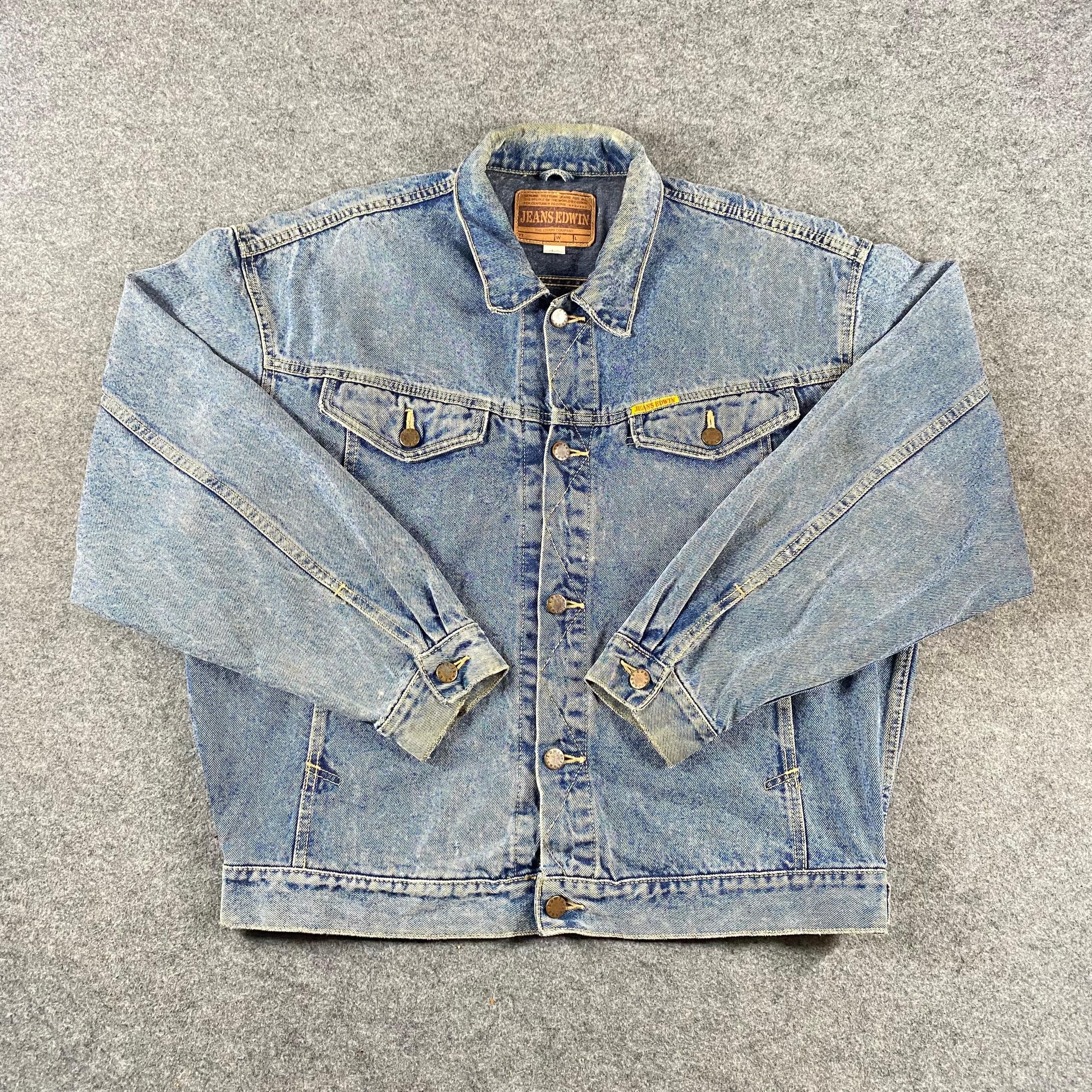 Edwin Vintage Edwin Tokyo Japan Denim Jacket Size US L / EU 52-54 / 3 - 3 Thumbnail