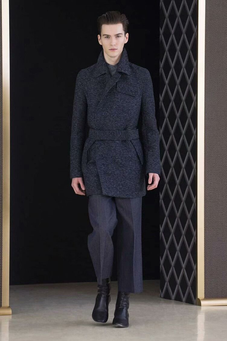 Balenciaga Balenciaga FW13 Black Gray Blend Coat Size US L / EU 52-54 / 3 - 1 Thumbnail