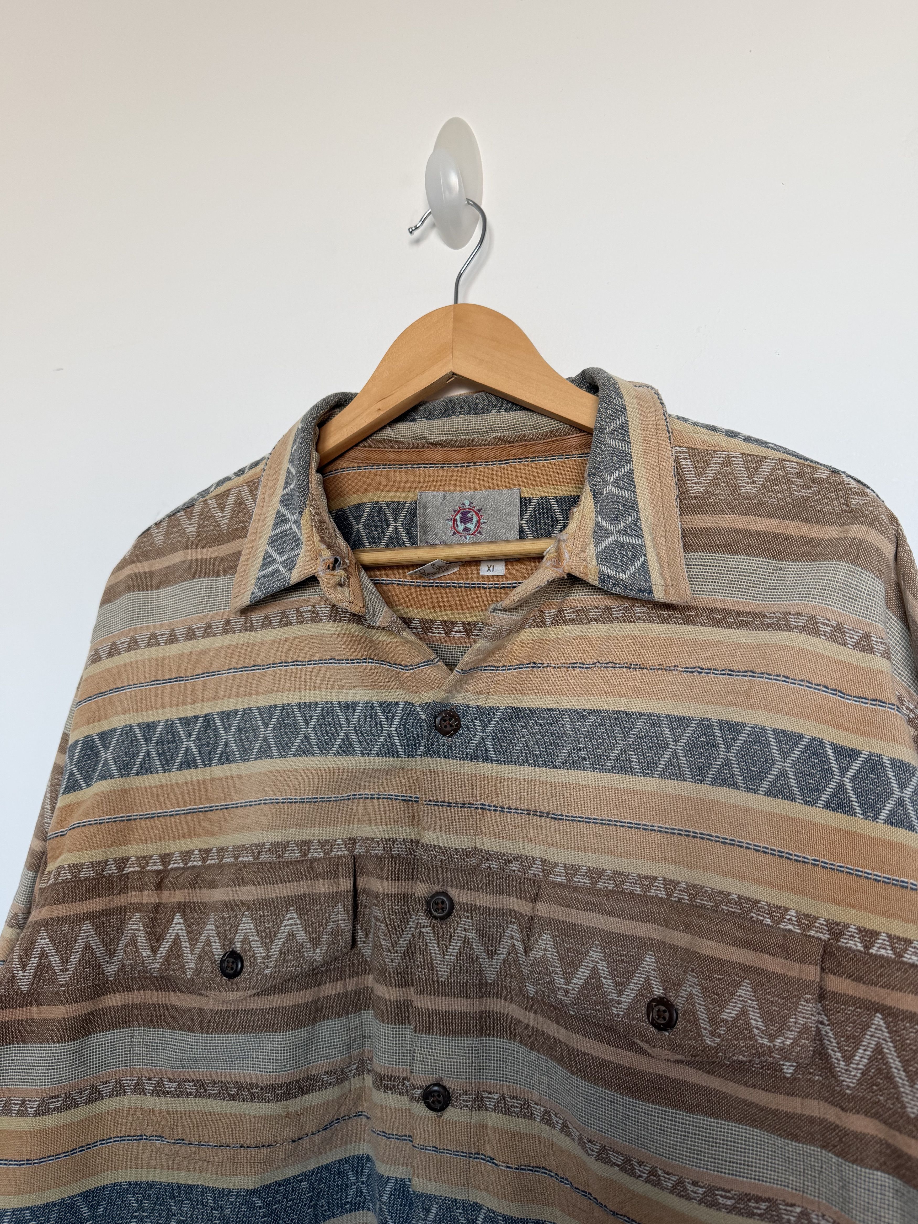 The Territory Ahead Vintage Southwestern Jacquard Shirt Jacket XL Distressed Size US XL / EU 56 / 4 - 1 Thumbnail