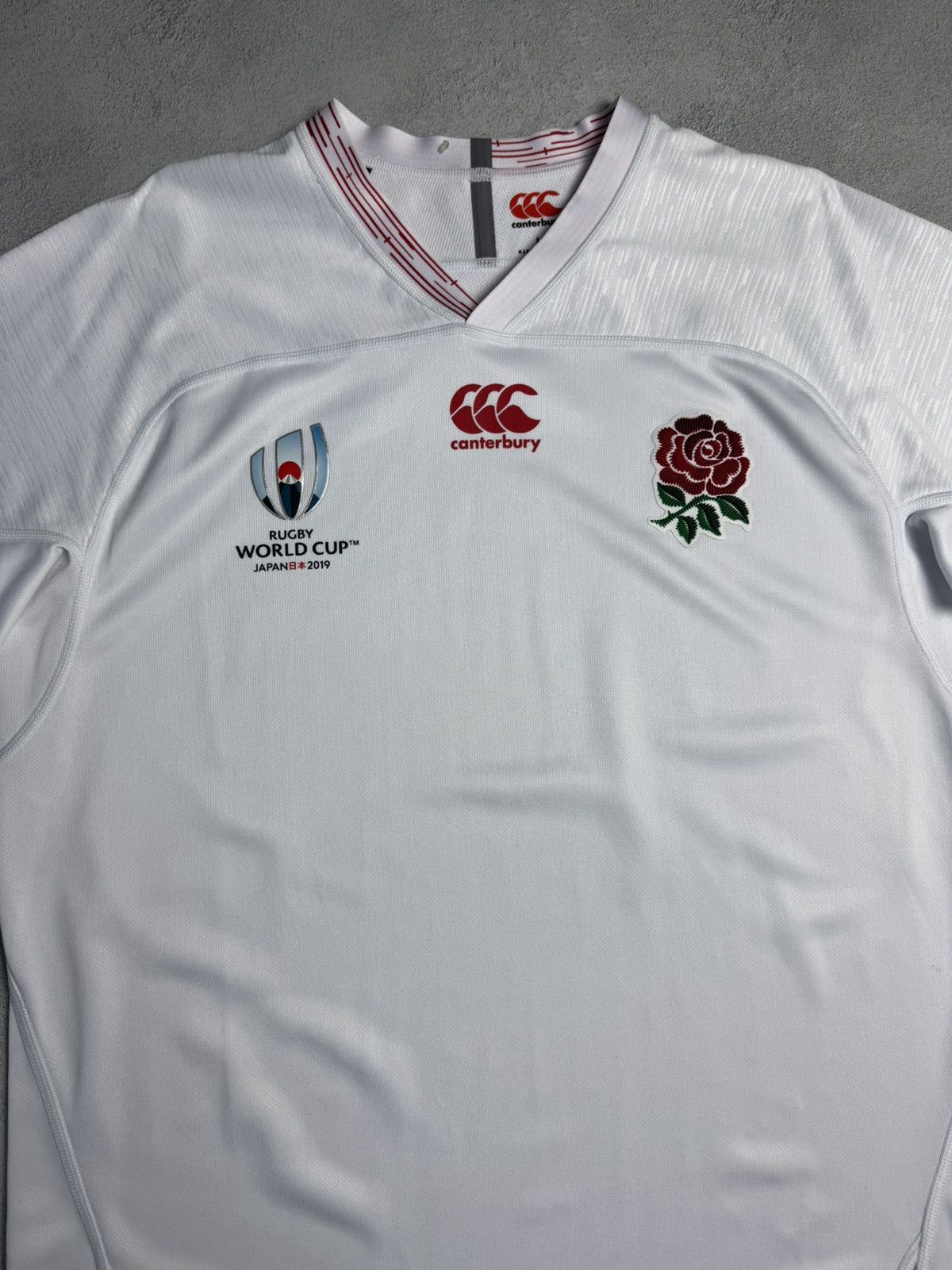 Canterbury of New Zealand England Rugby World Cup Japan 2019 Home Shirt Canterbury Size US L / EU 52-54 / 3 - 3 Thumbnail