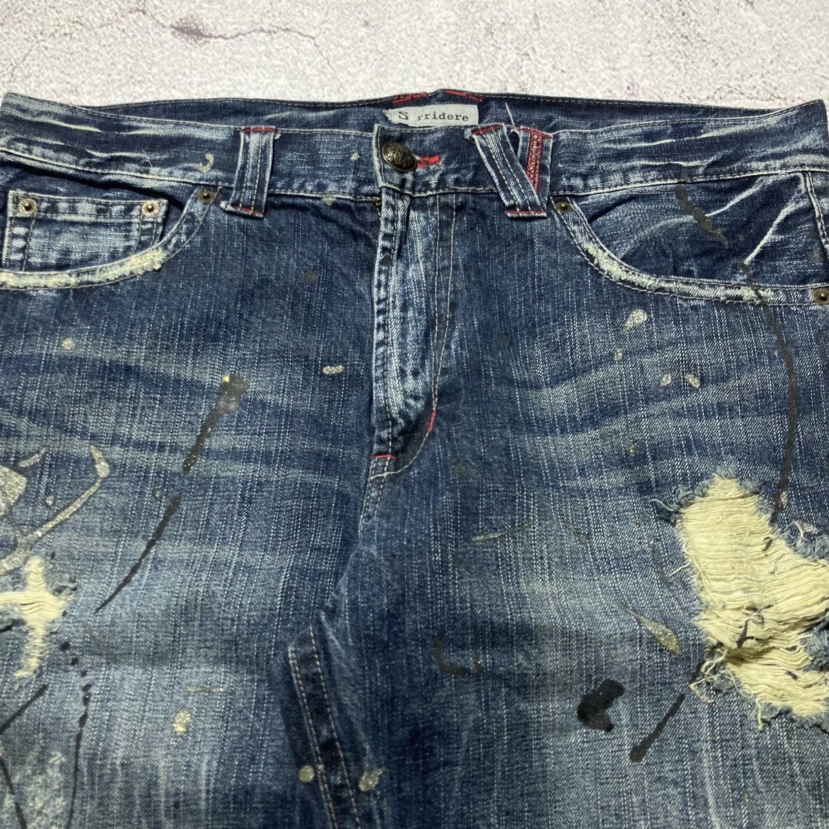 Japanese Brand 2000s Sorridere Distressed Ripped Denim Pants Y2k Grunge Size US 36 / EU 52 - 8 Thumbnail