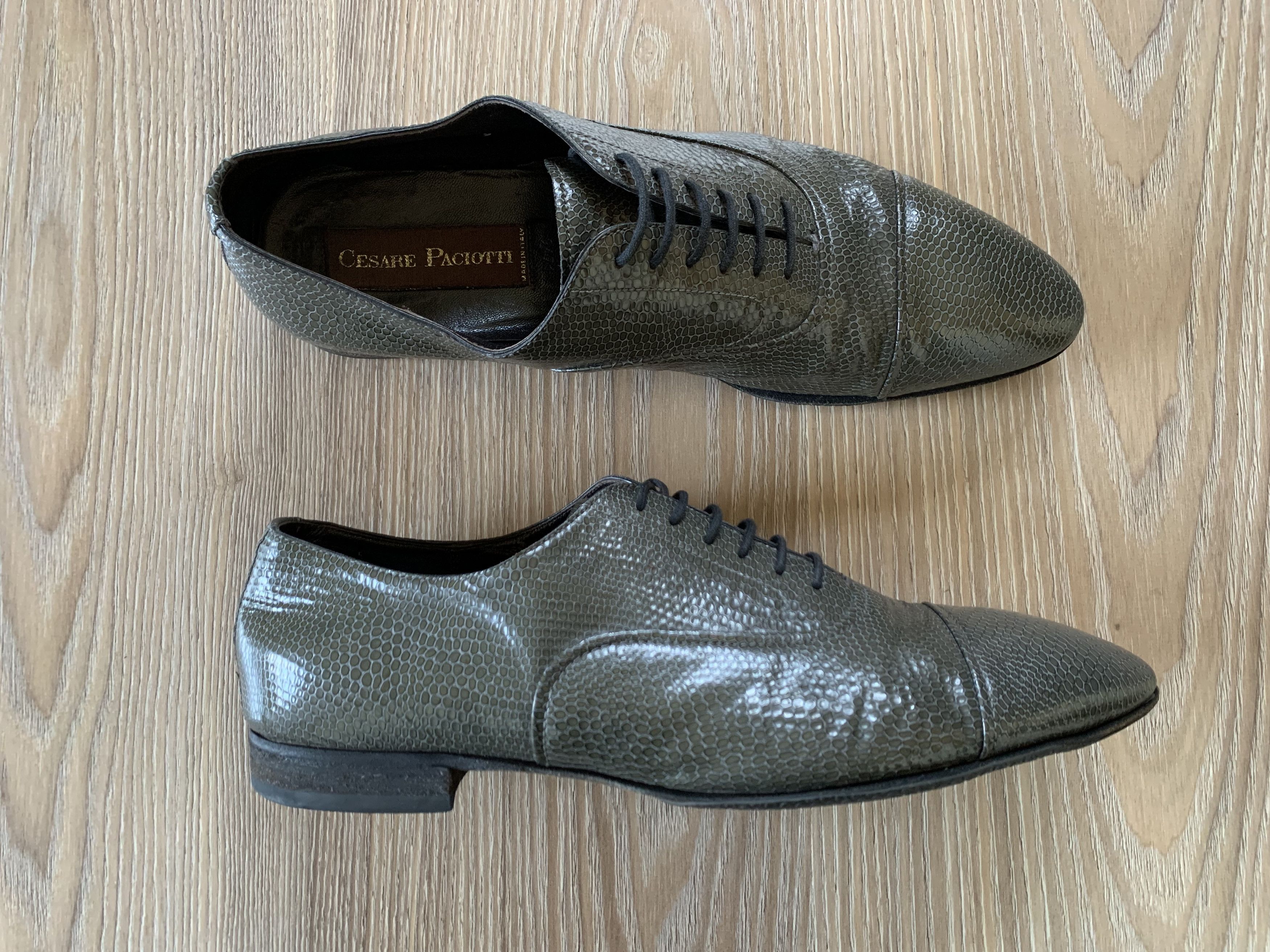 Paciotti × Vintage Cesare Paciotti Reptile Leather Brogs Shoes Size US 8 / EU 41 - 2 Thumbnail