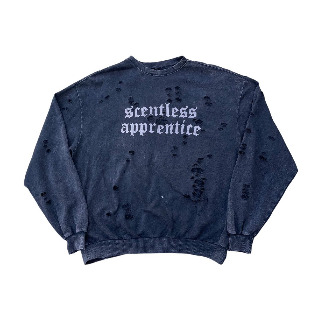 Number (N)ine 🇯🇵 HALHAM SCENTLESS APPRENTICE NIRVANA DESTROYED TSHIRT Size US XL / EU 56 / 4 - 1 Thumbnail