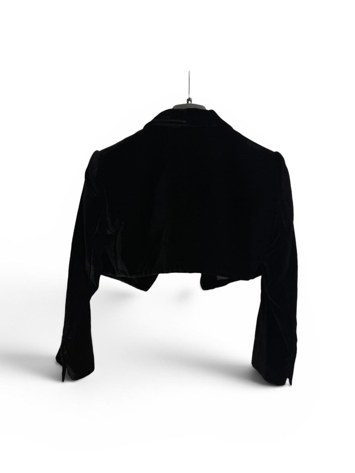 Dolce & Gabbana Dolce Gabbana Velour Cropped Blazer Jacket Size S / US 4 / IT 40 - 4 Thumbnail