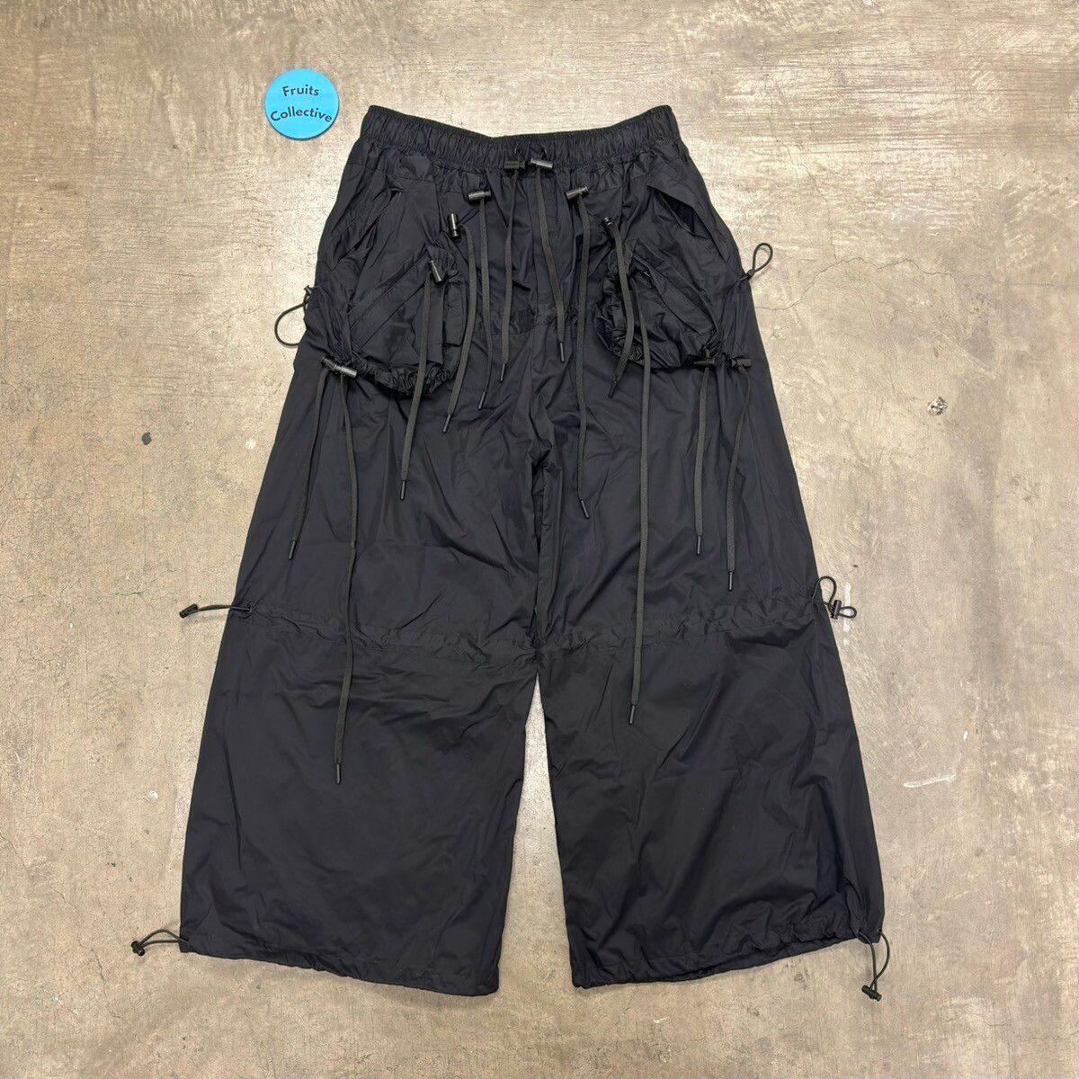 Pre-owned Craig Green X Bjorn Borg Bungee Cord Parachute Trousers In Black