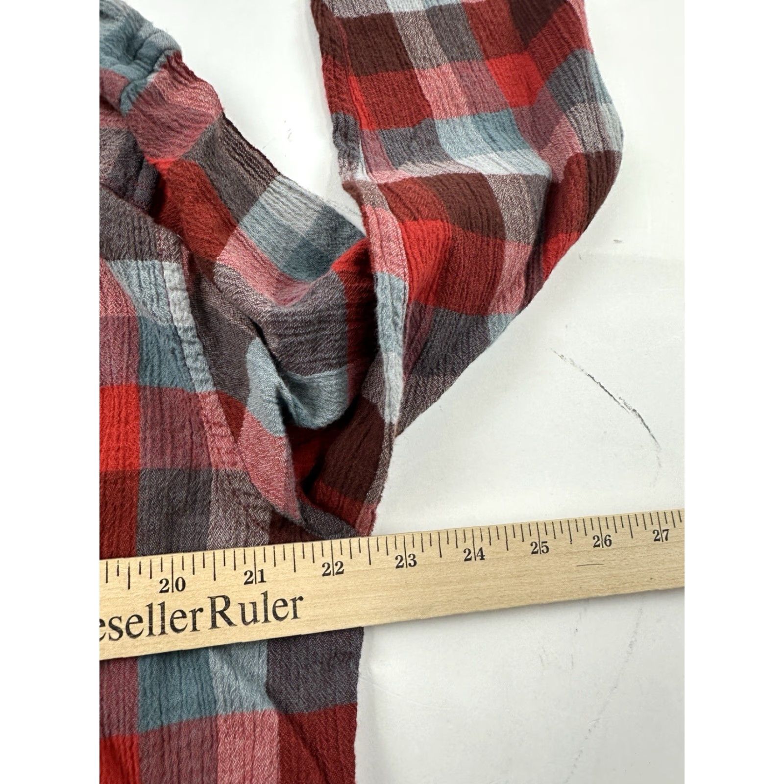 Eddie Bauer Eddie Bauer Shirt Mens XL Red Gray Plaid Button-Up Lightweight Classic Fit Size US XL / EU 56 / 4 - 7 Thumbnail