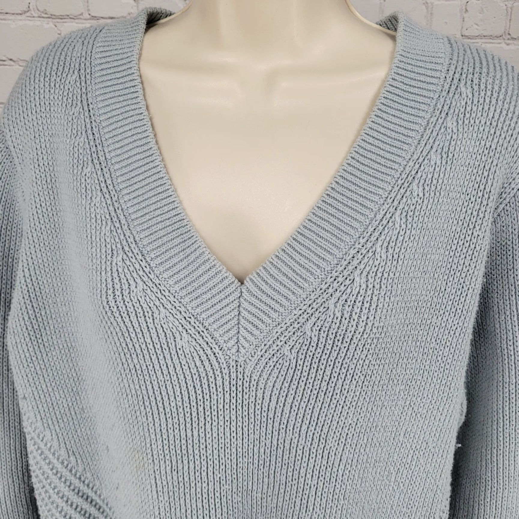 Athleta Athleta Sweater Women XL Blue Heavyweight Knit V Neck Long Sleeve Pullover Womens Size XL / US 12-14 / IT 48-50 - 7 Thumbnail