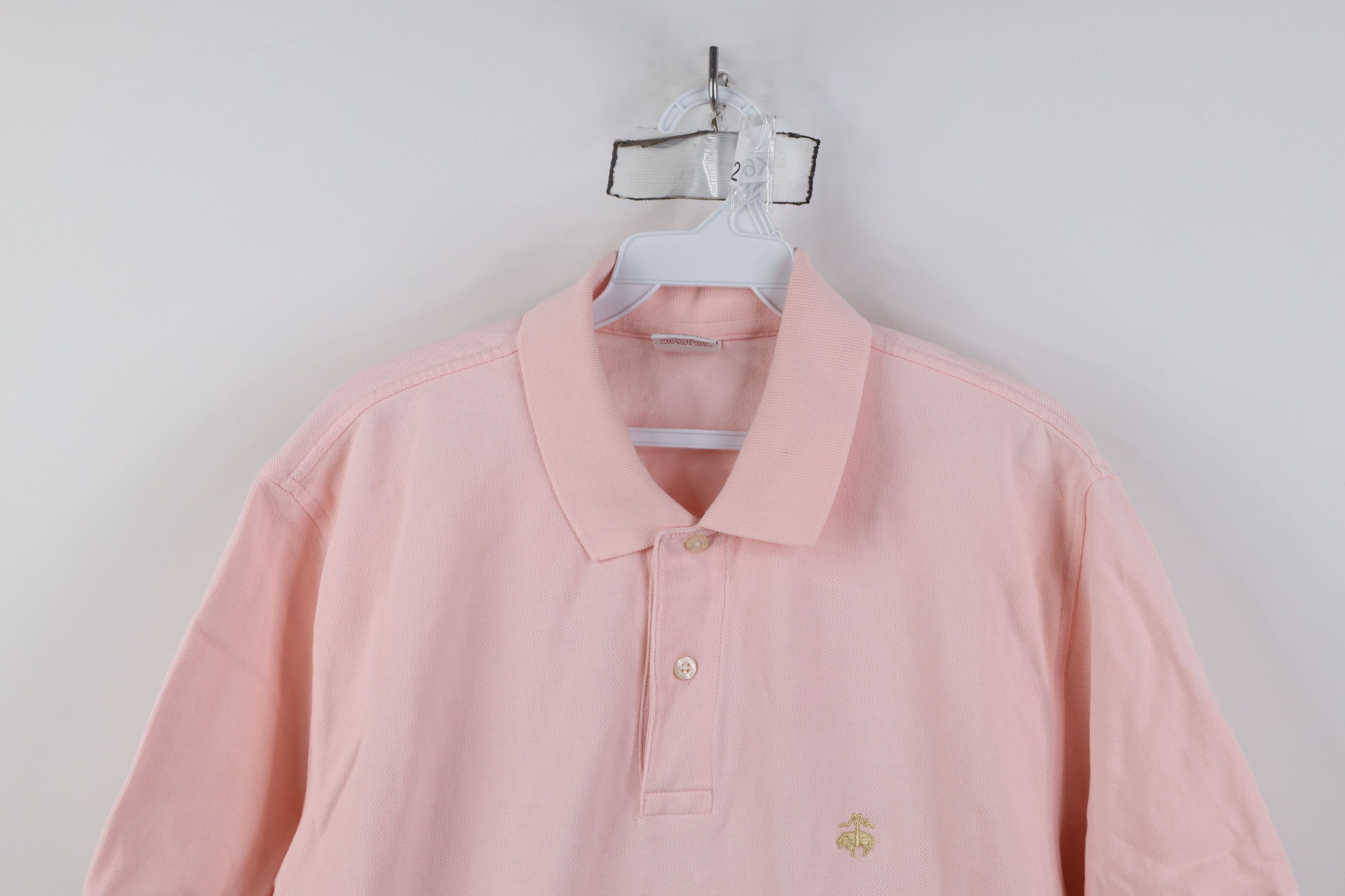 Brooks Brothers Vintage Brooks Brothers Cotton Knit Collared Polo Shirt Pink Size US M / EU 48-50 / 2 - 2 Thumbnail