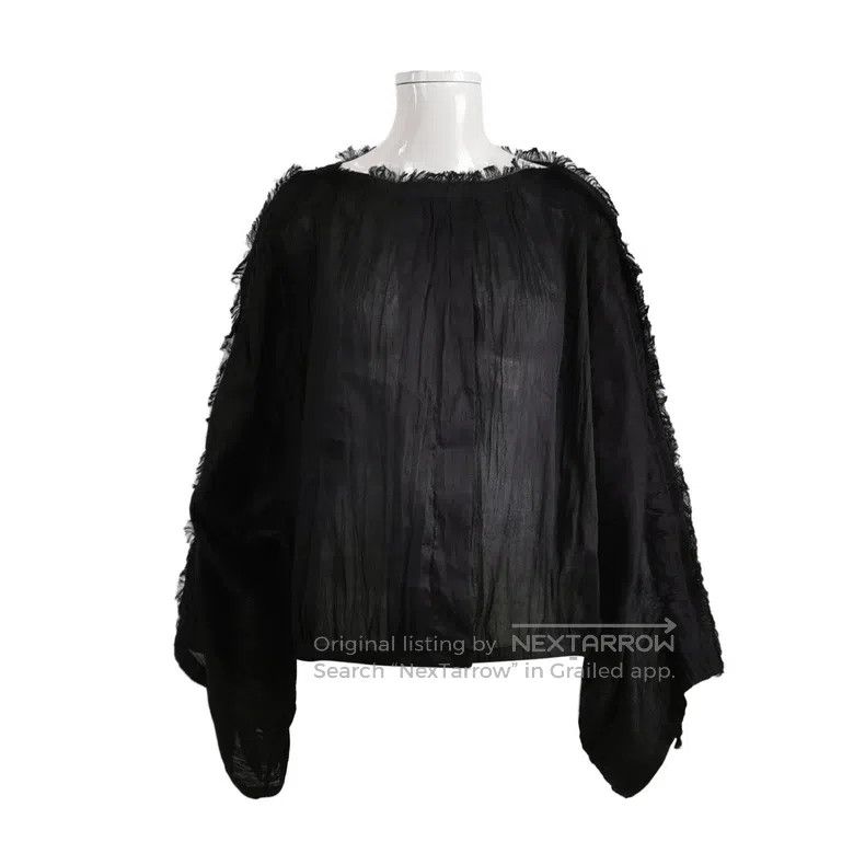 Loewe Loewe Black cotton-linen blend oversized top Size XS / US 0-2 / IT 36-38 - 1 Thumbnail