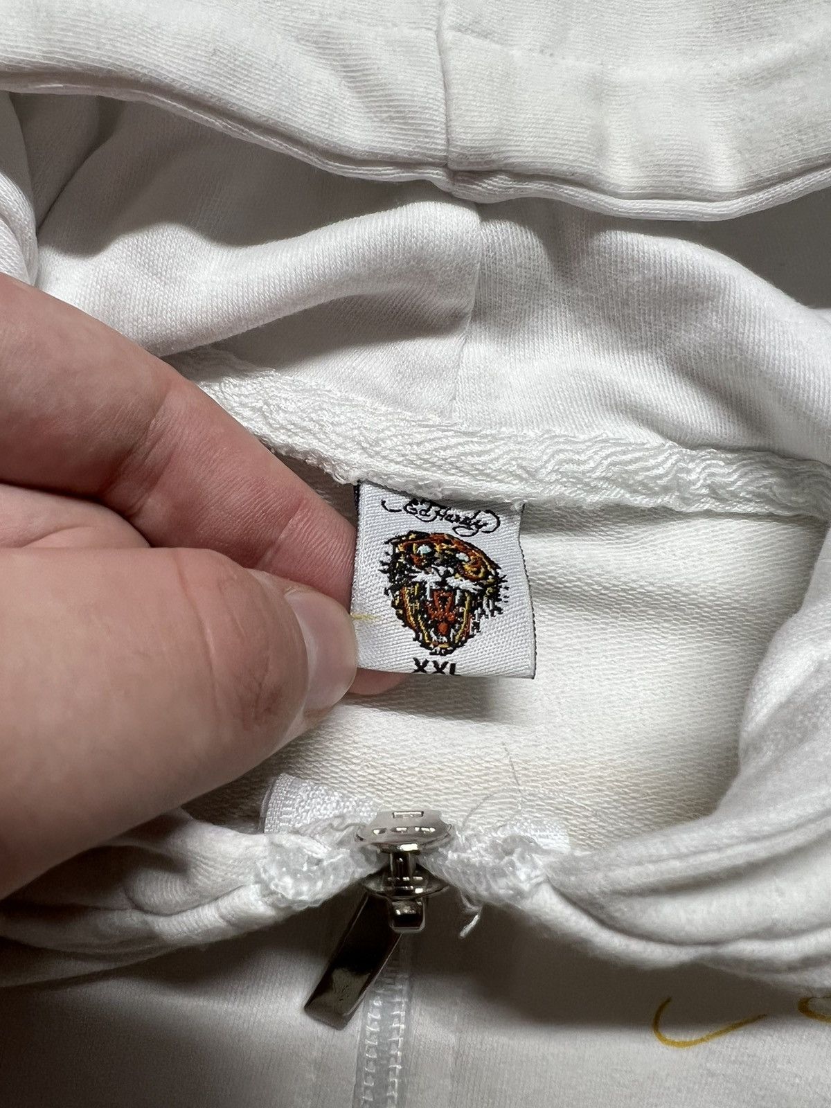 Christian Audigier × Ed Hardy × Vintage Vintage Y2k Ed Hardy 🤍 Cross Tattoo ❤️ Zip Hoodie 00’s Size S / US 4 / IT 40 - 10 Thumbnail
