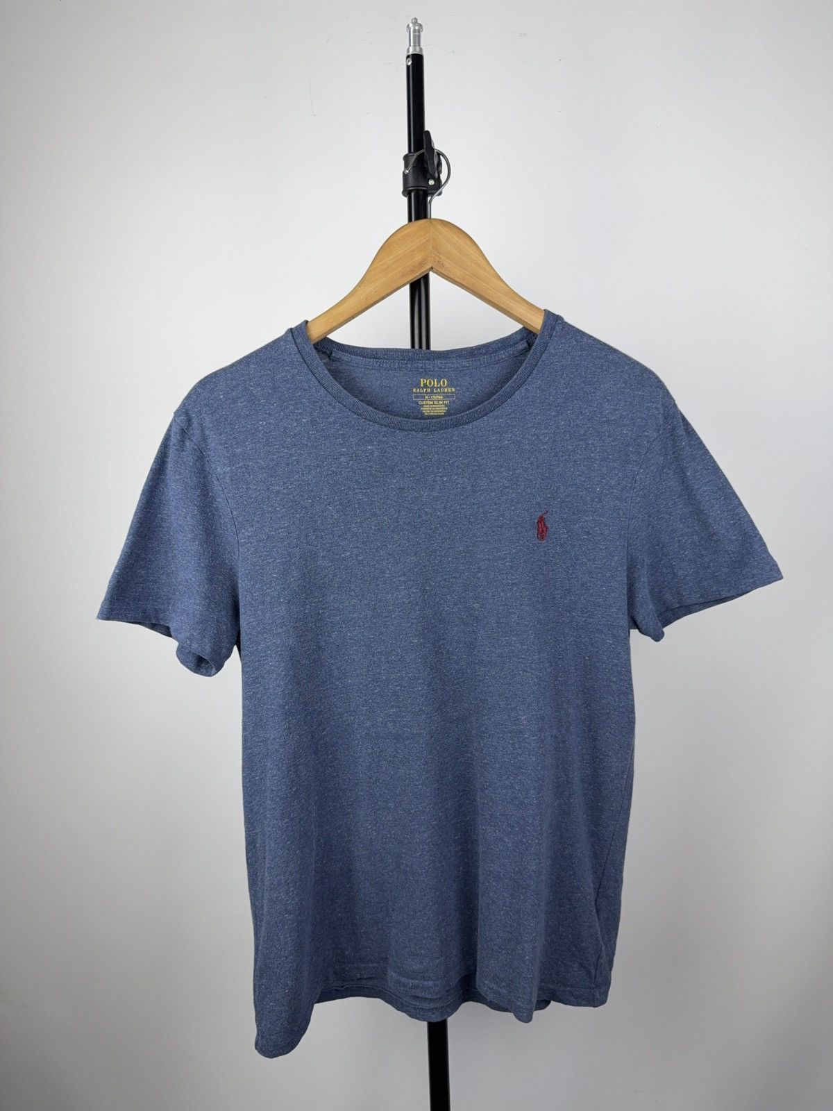 Designer × Polo Ralph Lauren Polo Ralph Lauren Blue T-Shirt Red Pony Logo Slim Fit M Size US M / EU 48-50 / 2 - 1 Thumbnail
