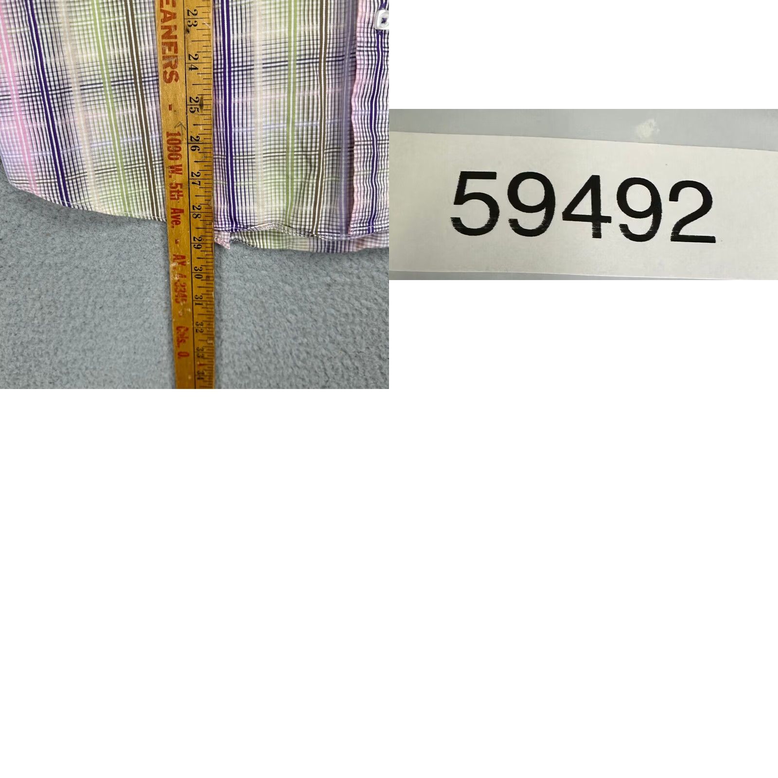 BUGATCHI BUGATCHI Button Up Shirt Mens Medium Plaid 100% Cotton Short Sleeve Multi Color Casual Chest 44 in Cotton Regular Fit 2XL? Size US XXL / EU 58 / 5 - 8 Thumbnail