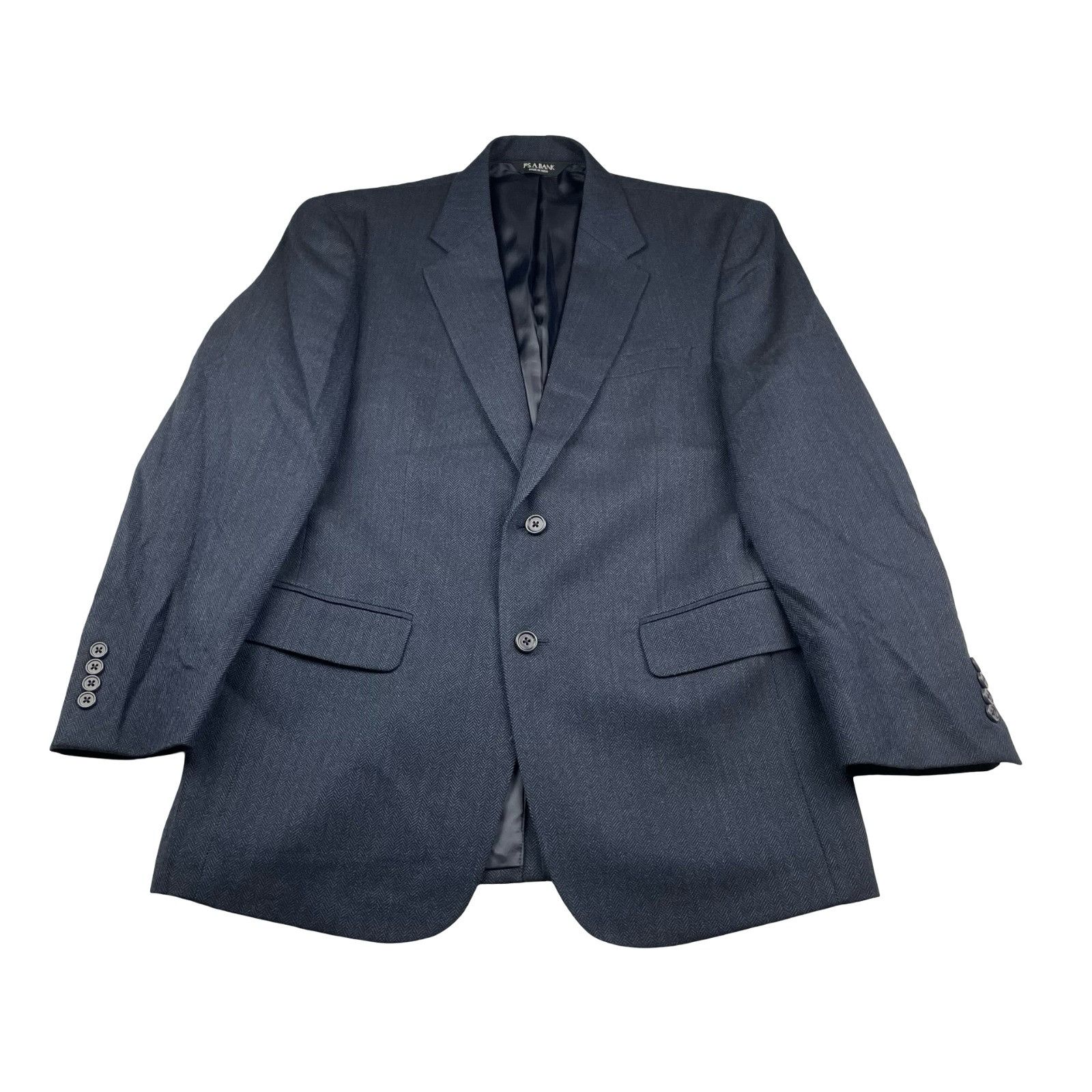 Jos. A. Bank Jos. A Bank Men’s 100% Wool 2-Button Blazer Jacket Blue Herr Size 40R - 2 Thumbnail