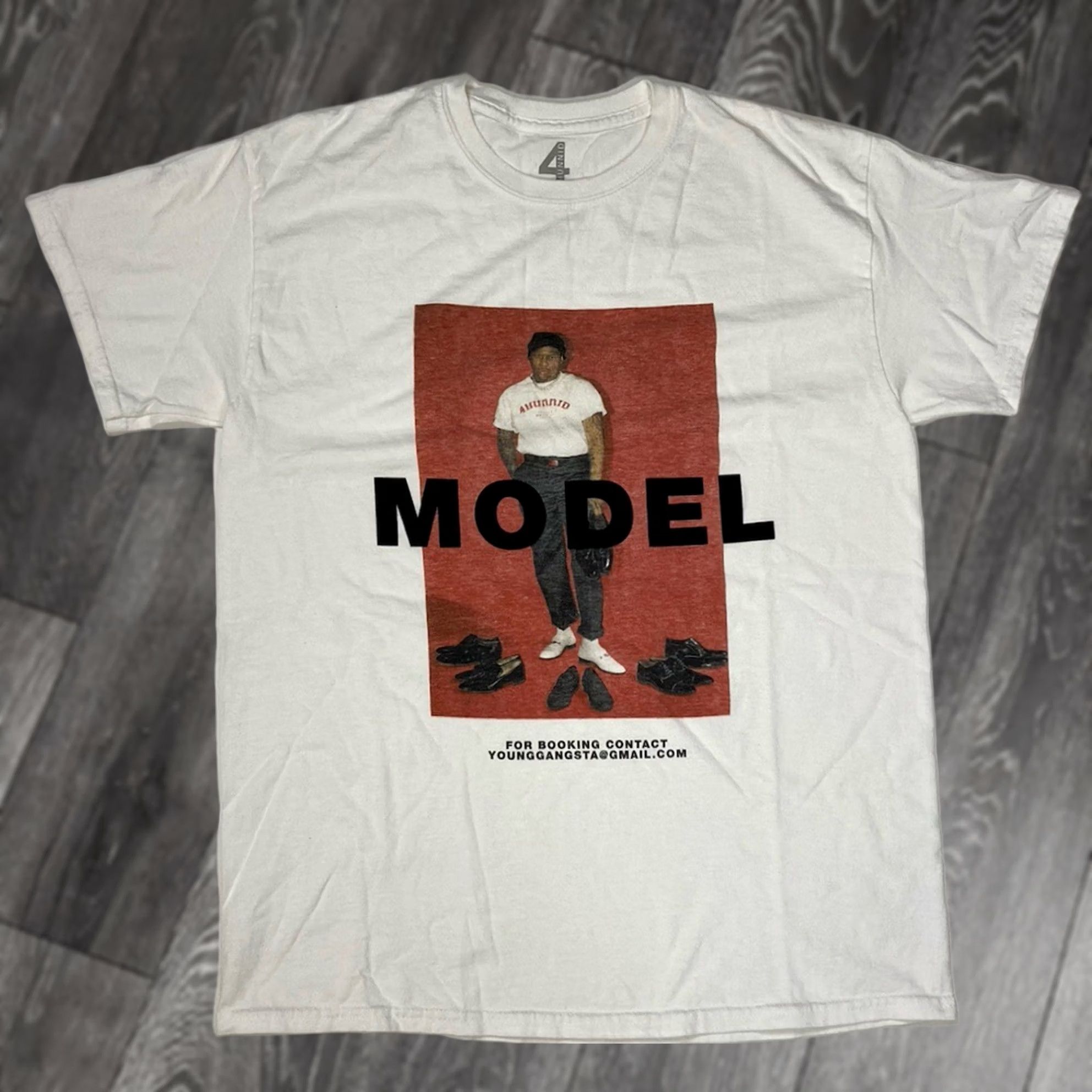 Vintage VINTAGE 4Hunnid T-Shirt Men Medium White Short Sleeve Crew Neck Graphic Print Hip Hop Music Shirt Mens Size US M / EU 48-50 / 2 - 1 Thumbnail