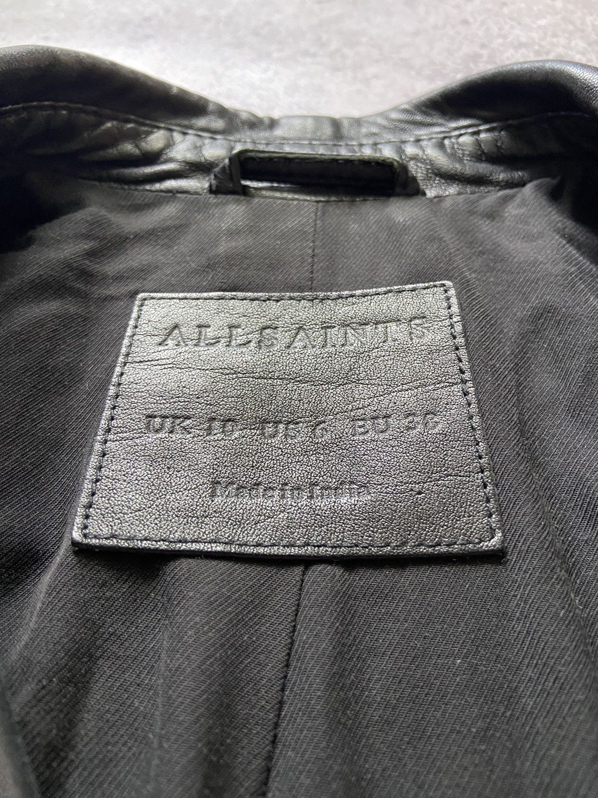 Allsaints Allsaints Leather Balfern Biker Jacket Womens Streetwear Size M / US 6-8 / IT 42-44 - 3 Thumbnail