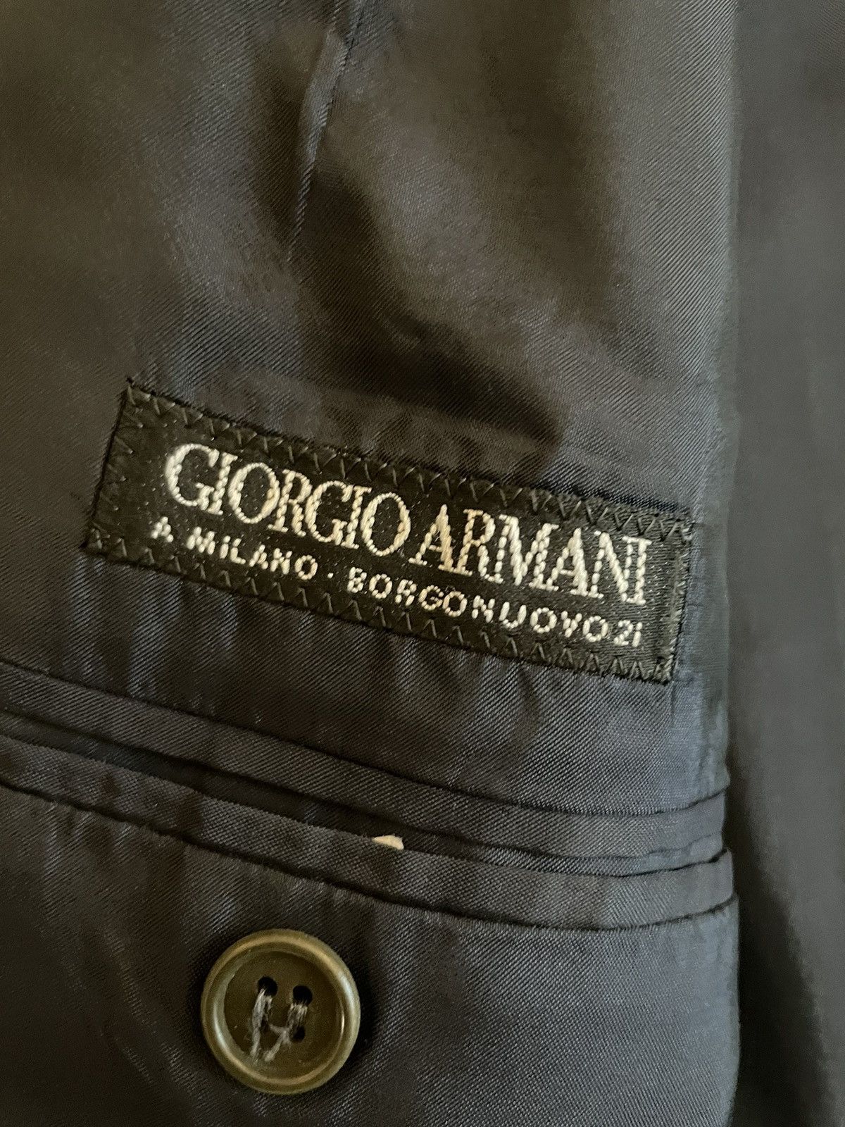 Giorgio Armani × Vintage 3-Button Wool Crepe Jacket Size 38R - 8 Thumbnail