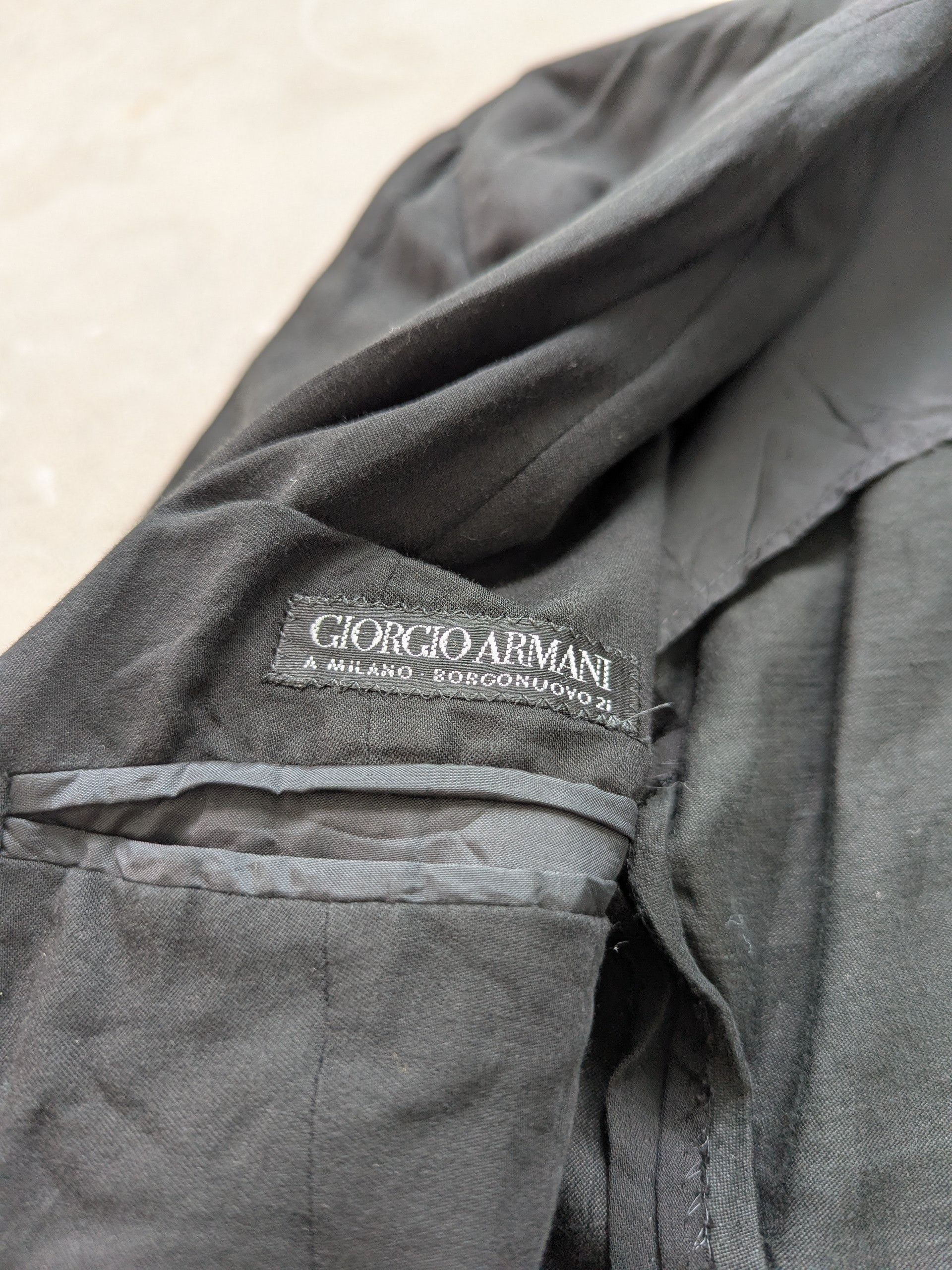 Giorgio Armani × Vintage Vintage 1990s Giorgio Armani Black Blazer Size US M / EU 48-50 / 2 - 7 Thumbnail