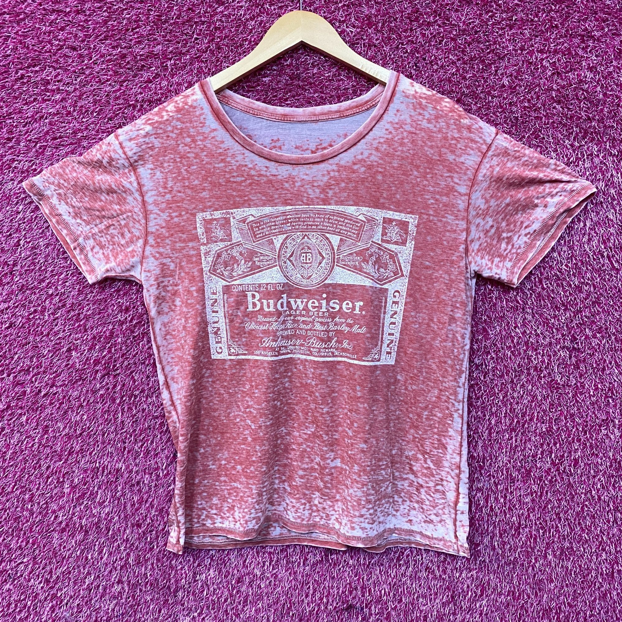 Budweiser Budweiser King Of Beer 1980'S Vintage Style Logo Graphic T-S Size US L / EU 52-54 / 3 - 1 Thumbnail