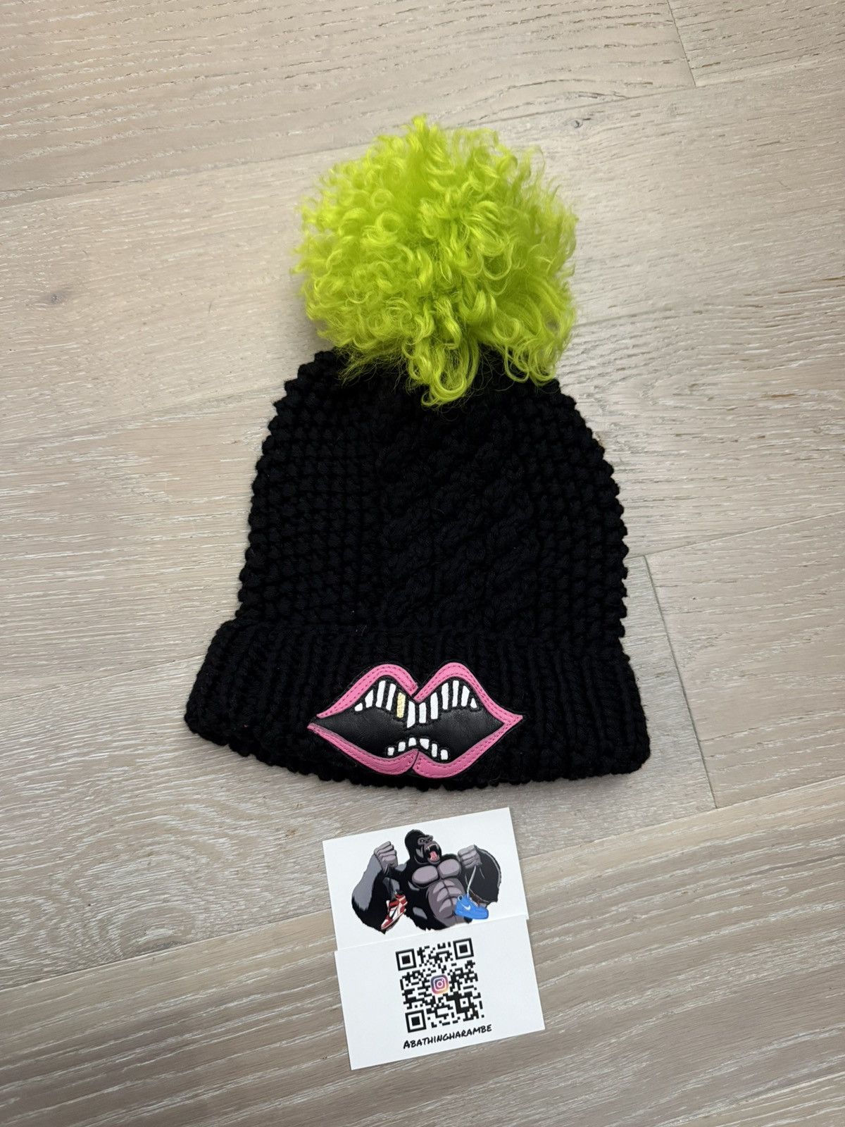 Chrome Hearts Chrome Hearts Matty Boy Cashmere Patch Beanie Pink Size ONE SIZE - 2 Thumbnail