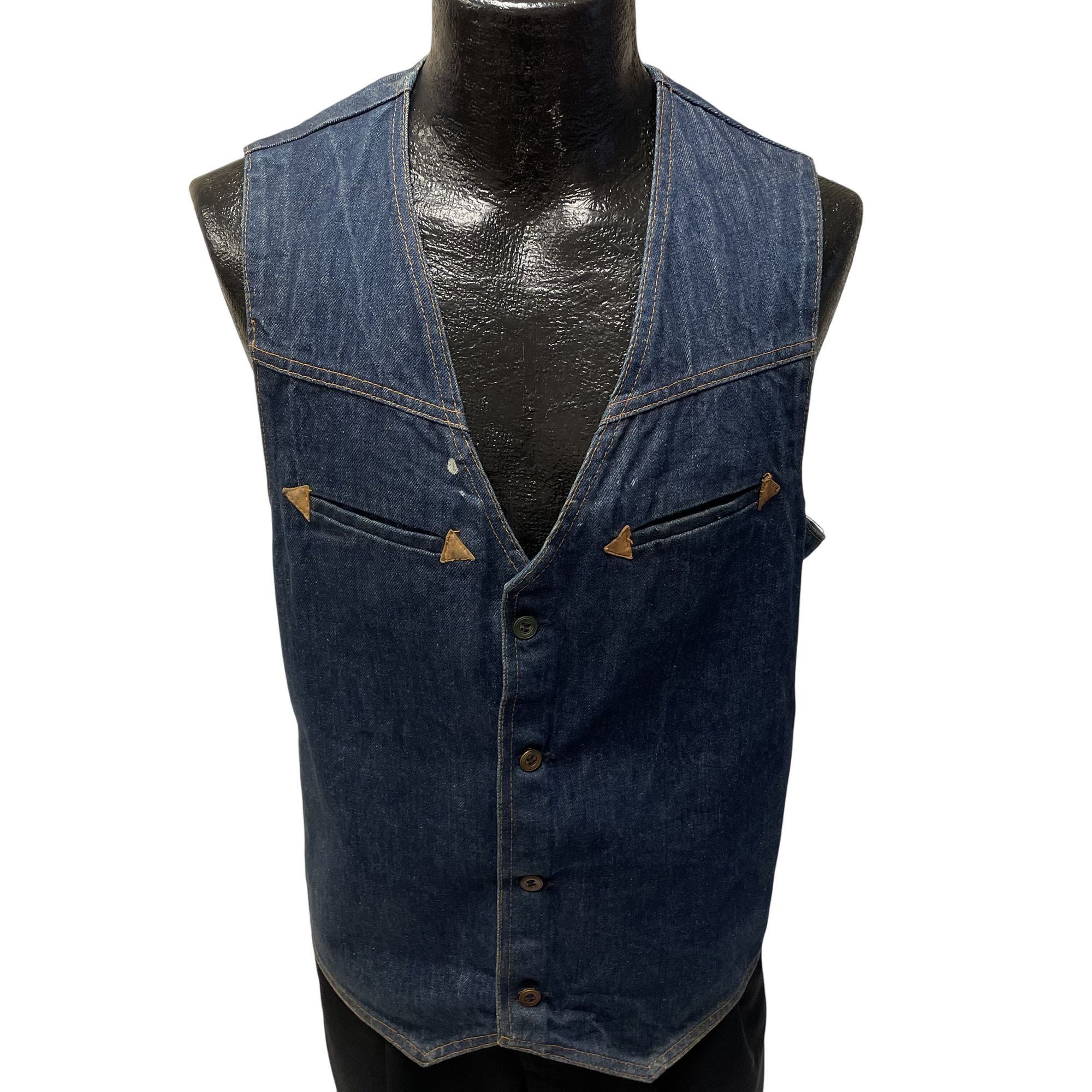 Other Vtg David Hunter Blue Jean Btn Up RODEO Waistcoat Vest Size US L / EU 52-54 / 3 - 3 Thumbnail