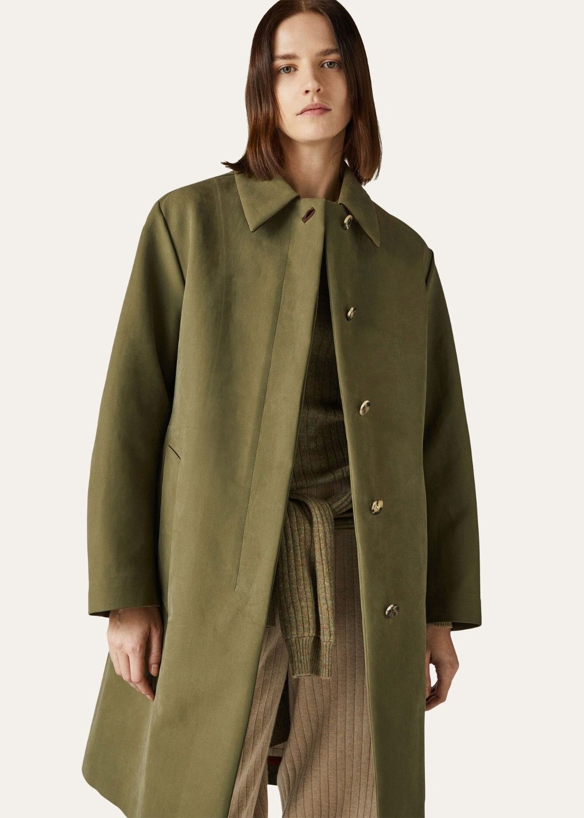 Loro Piana o1srvl11e1124 Single-Breasted Coat in Green Size XS / US 0-2 / IT 36-38 - 6 Thumbnail