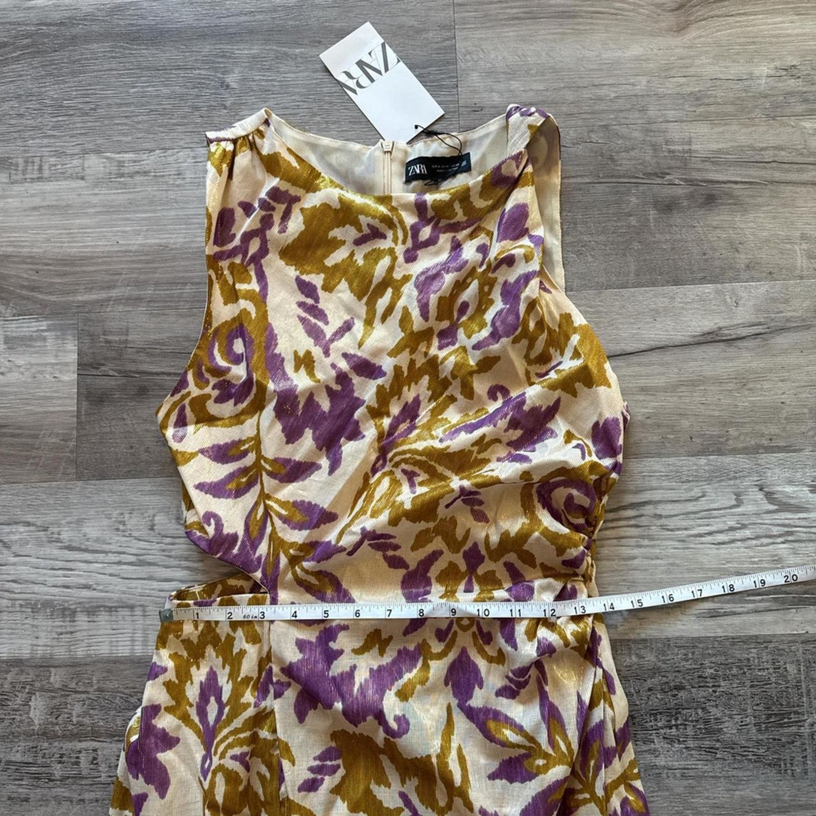Zara ZARA FLORALS PRINT CUT OUT MIDI DRESS - SIZE M - BRAND NEW Size M / US 6-8 / IT 42-44 - 6 Thumbnail