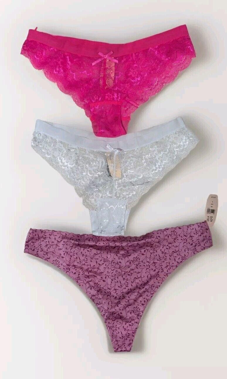Victoria's Secret NWT Lot Of 3 Victoria's Secret Panties Size Large Size ONE SIZE - 1 Thumbnail