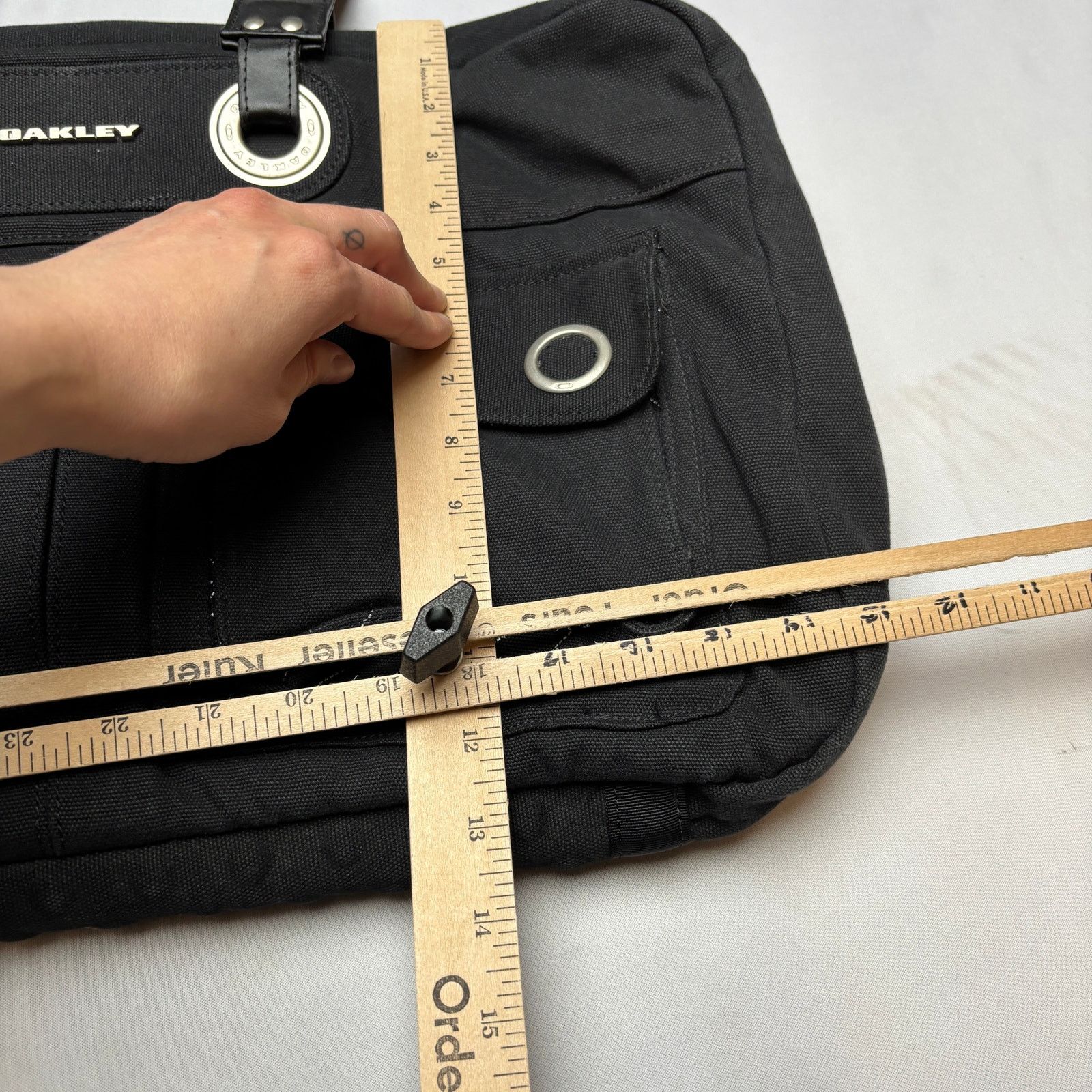 Oakley Oakley Carry On Top Handle Weekender Black Canvas Bag Size ONE SIZE - 9 Thumbnail