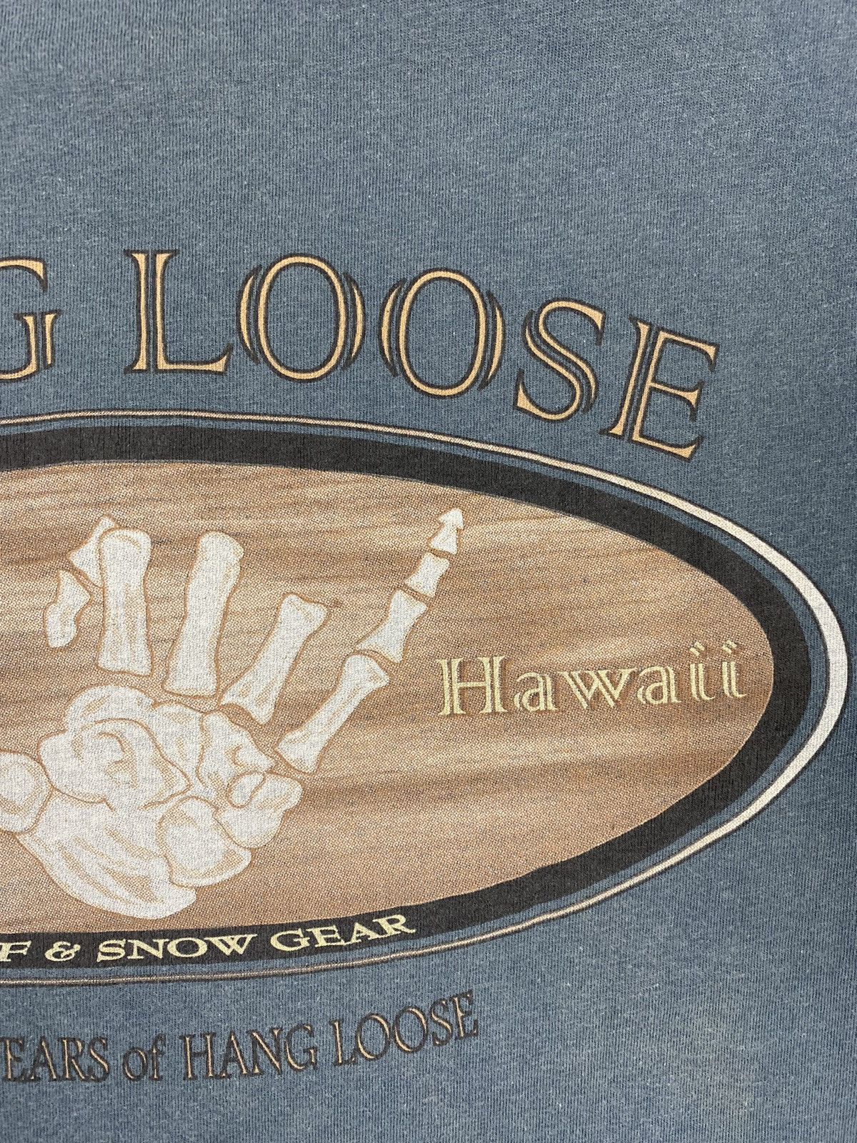 Vintage Vintage 90s Hang Loose Hawaii Surf Distressed Skate T Shirt Size US XL / EU 56 / 4 - 7 Thumbnail