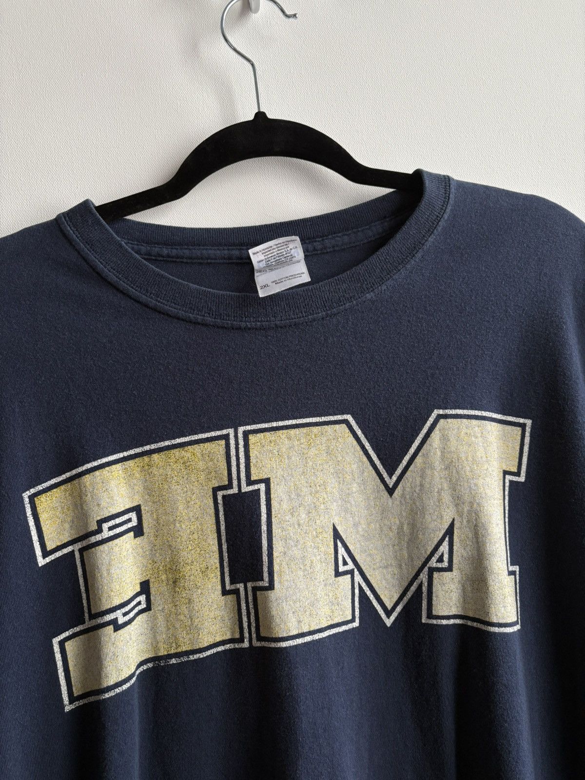 Eminem Vintage y2k Streetwear Faded Eminem Michigan Varsity T-shirt Size US XXL / EU 58 / 5 - 2 Thumbnail