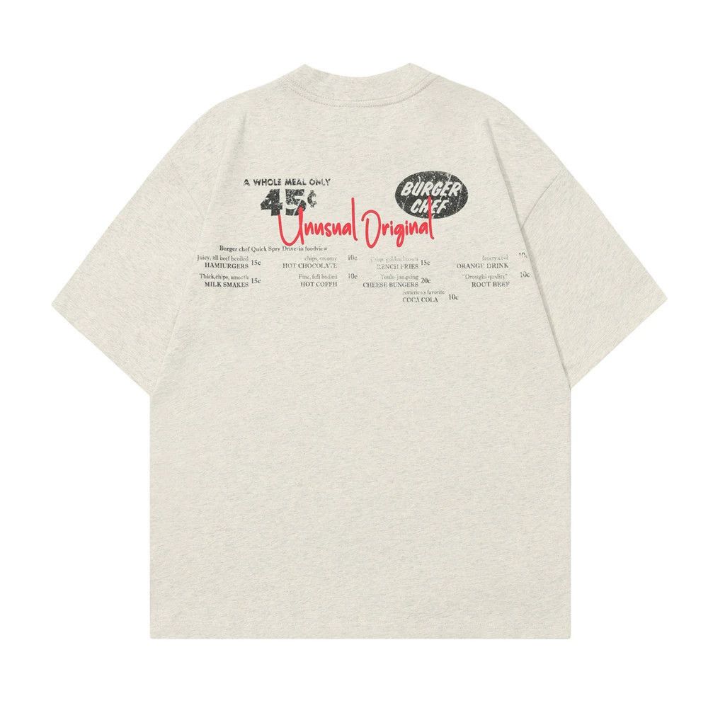 Vintage Men's loose trendy hamburger fries printed T-shirt Size US M / EU 48-50 / 2 - 2 Thumbnail