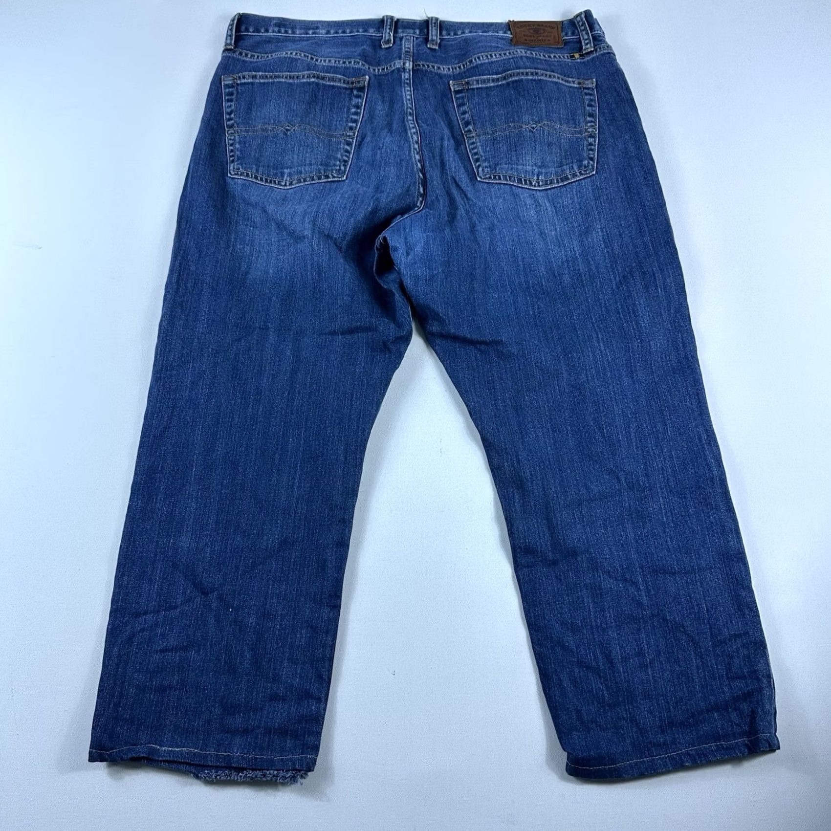 Lucky Brand Lucky Brand 329 Classic Straight Jeans Mens 38x24 Blue Dark Wash Denim Pants Regular Inseam 24 Stretch Pockets Logo Vintage No Rise Mid 10-12 Size US 38 / EU 54 - 2 Thumbnail