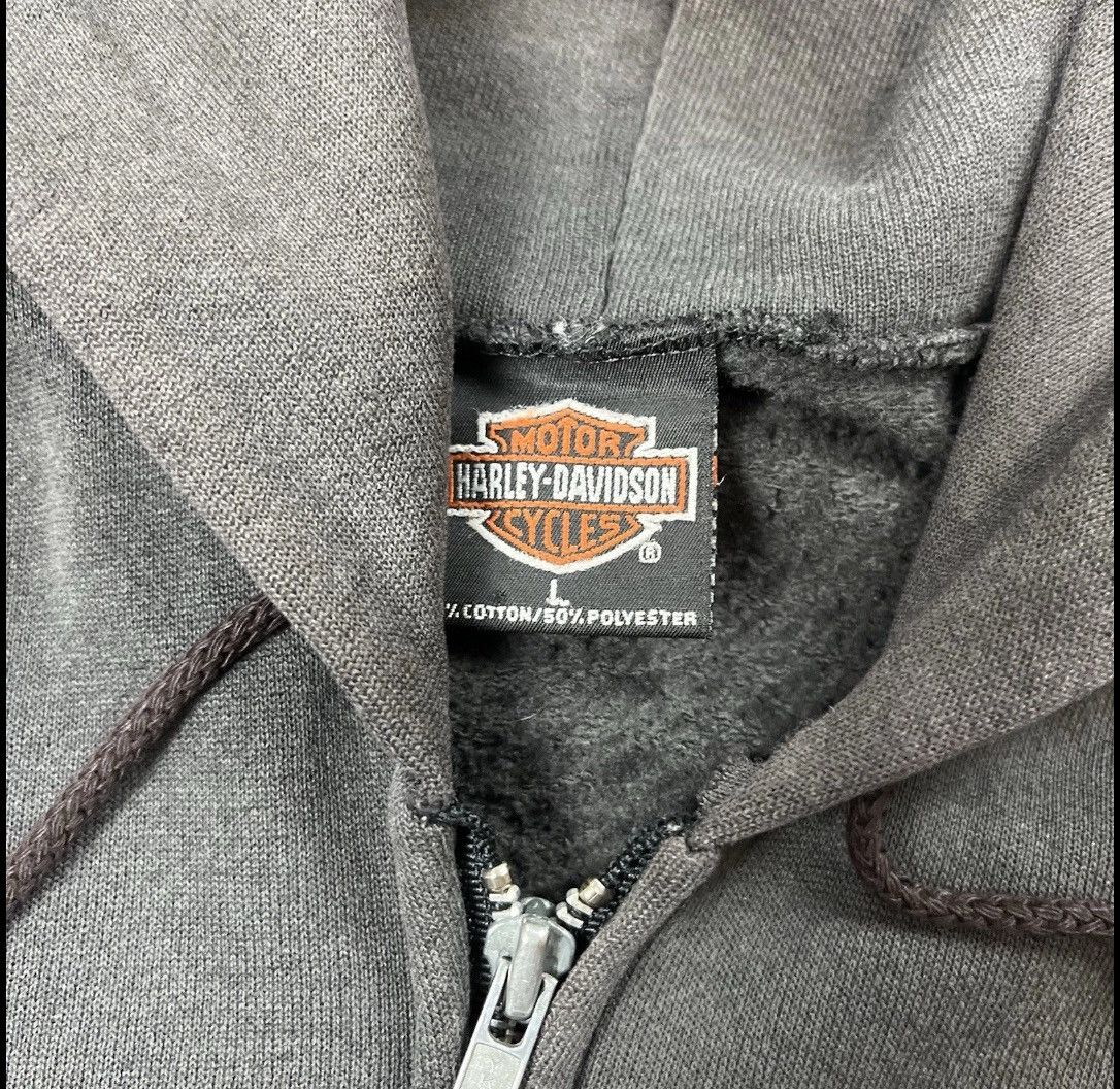 Harley Davidson Harley Davidson Zip Up Hoodie Los Angeles Flame Sleeve 90s Size US L / EU 52-54 / 3 - 5 Thumbnail