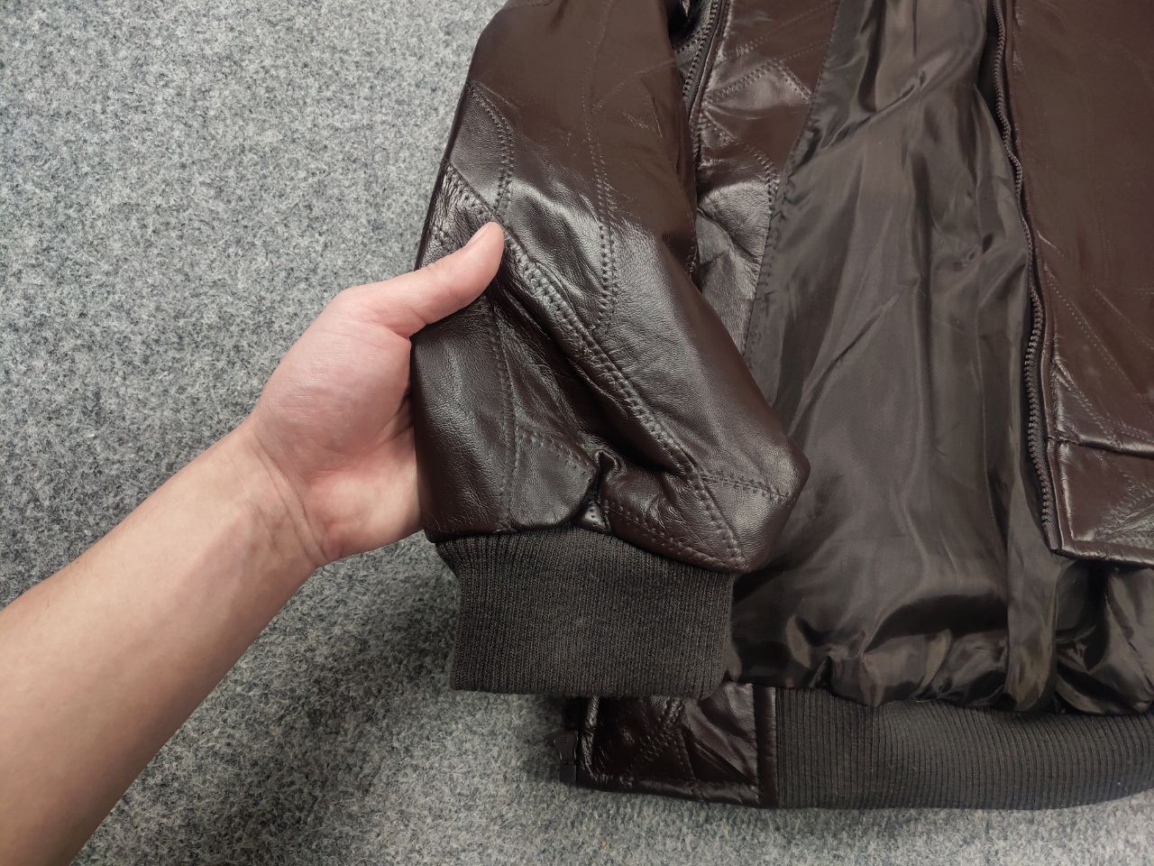 If Six Was Nine Vintage 90's brown patched leather bomber Jacket LGB Rick Size US XL / EU 56 / 4 - 16 Thumbnail