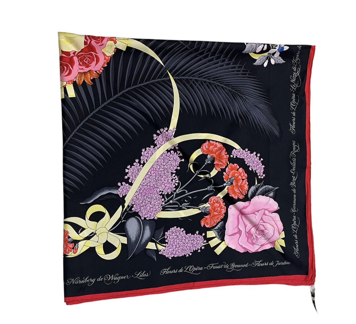 Hermes Vtg Hermes Carre 90 Fleurs de L'opera Silk Scarf Size ONE SIZE - 12 Thumbnail