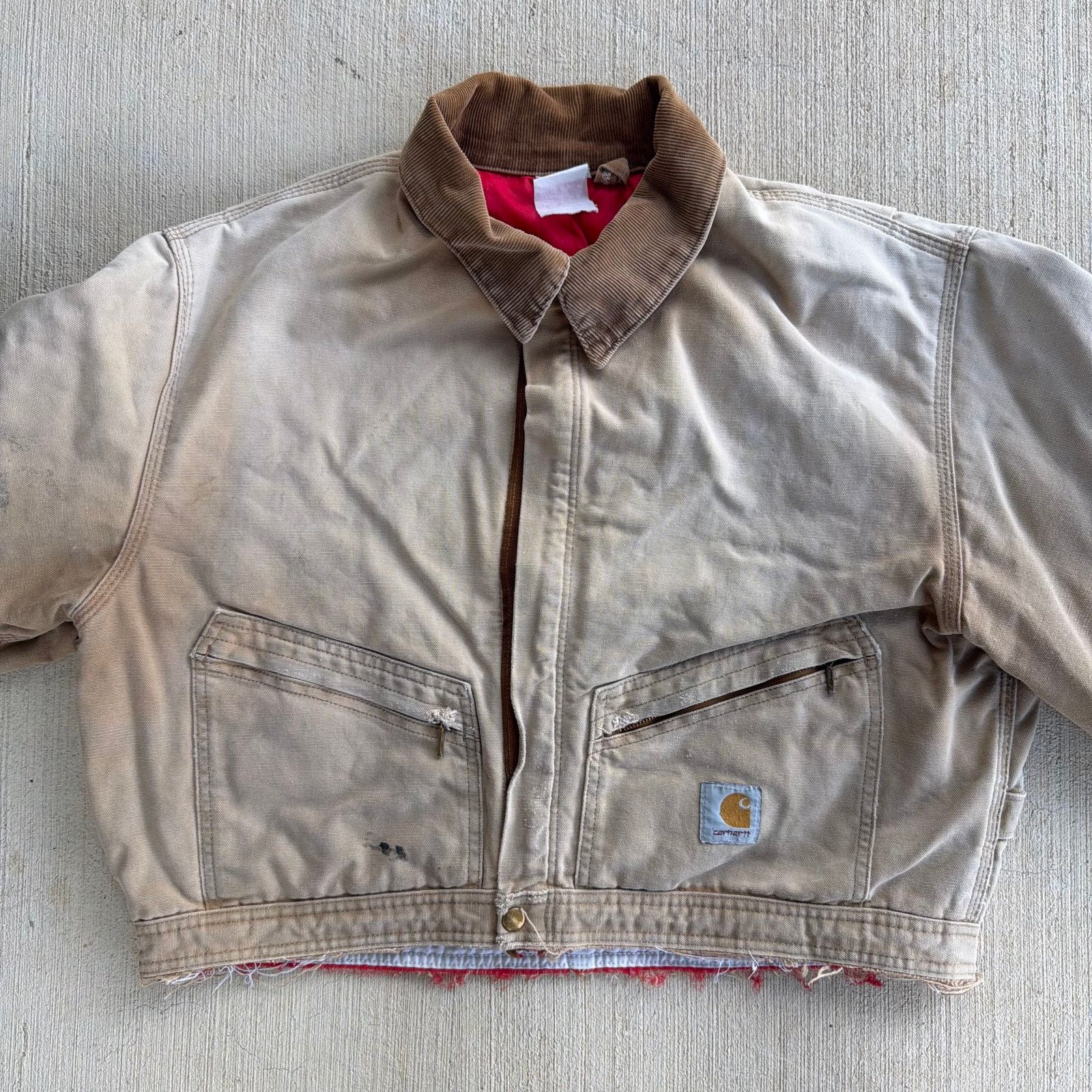 Carhartt × Vintage Carhartt brown cropped Detroit style work wear jacket Size US L / EU 52-54 / 3 - 3 Thumbnail