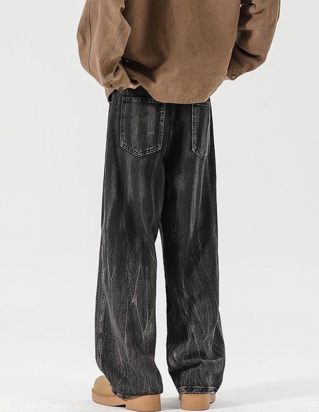 Japanese Brand American high street tie-dye baggy wide-leg jeans for men Size US 32 / EU 48 - 4 Thumbnail