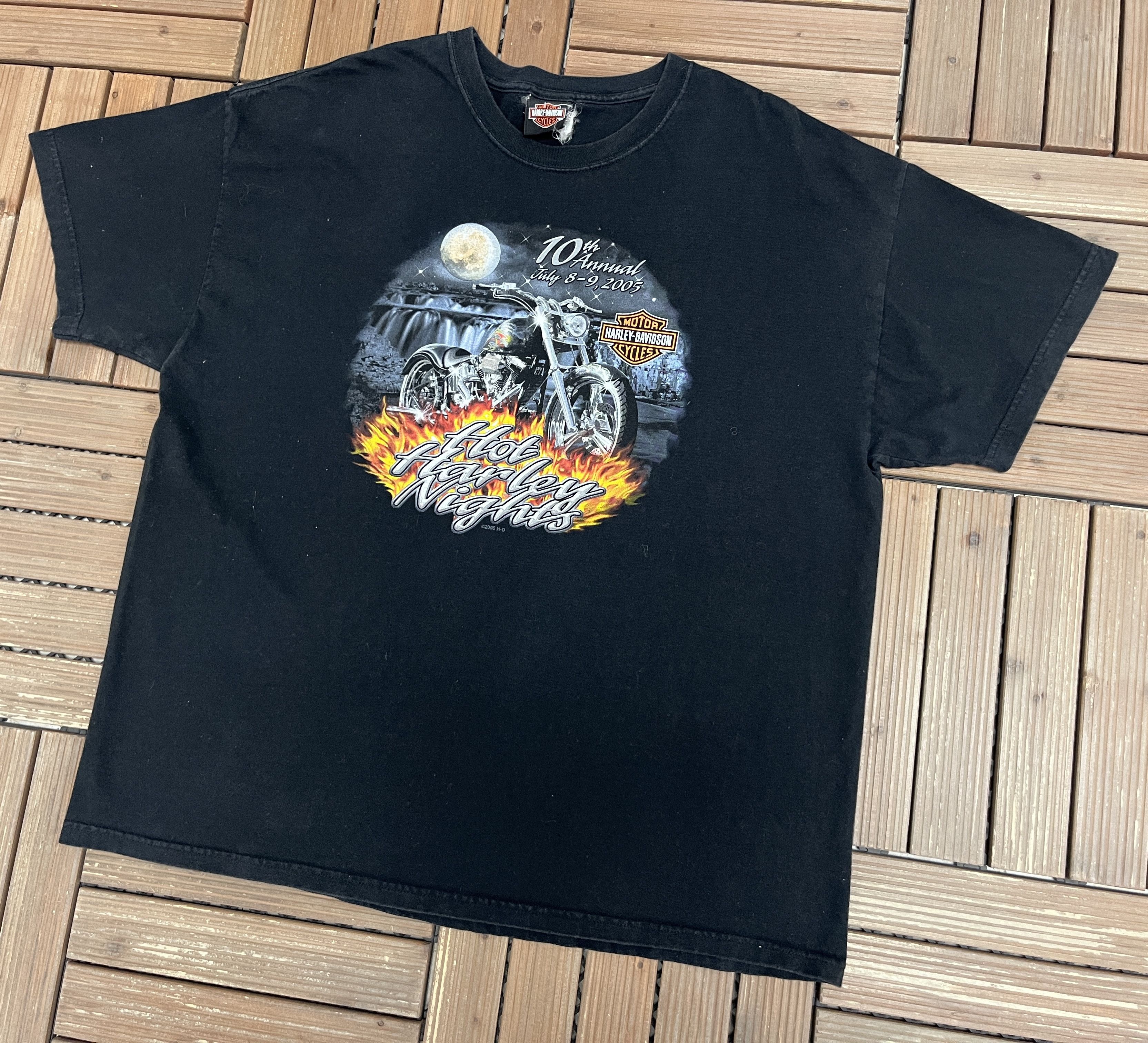 Vintage Harley Davidson 10th Annual Hot Harley Nights Vintage Tee Size US XXL / EU 58 / 5 - 3 Thumbnail