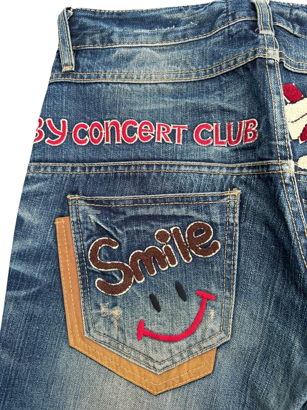Kapital YOSHITOMO NARA LOLITA Exotic Vintage Distressed Denim Jeans Size US 34 / EU 50 - 10 Thumbnail