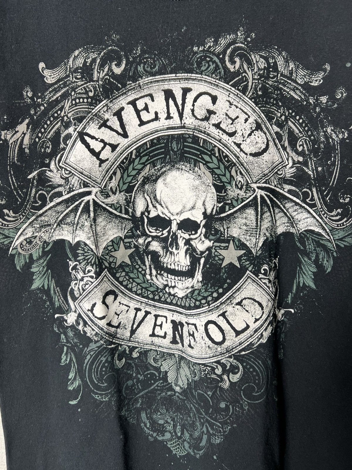 Band Tees Vintage Avenged Sevenfold Graphic Skull And Stars T-Shirt Size US M / EU 48-50 / 2 - 3 Thumbnail