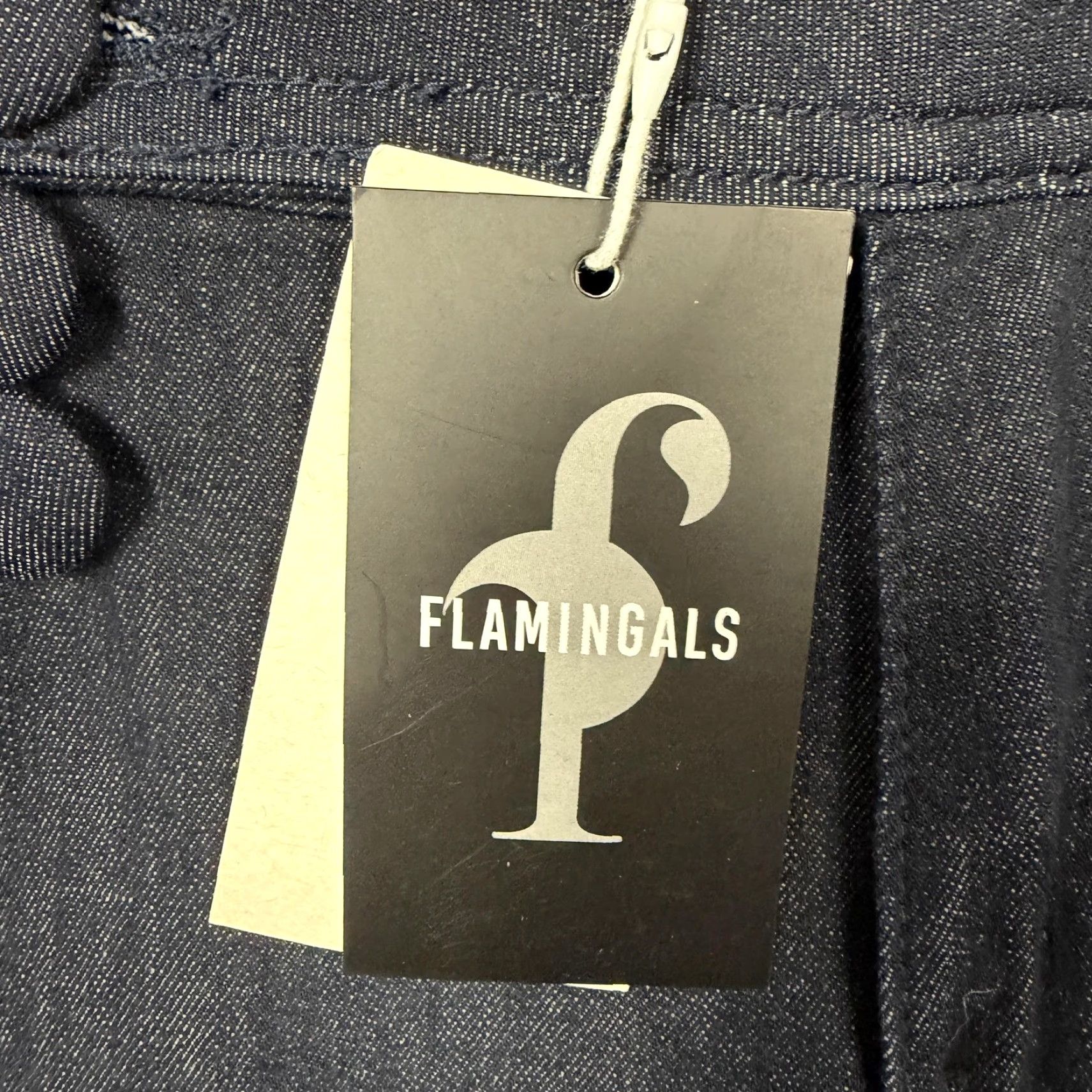 Denime Flamingo Jeans Womens L 33x31 Blue Mid Rise Straight Stretch Denim Classic Ladies Jeans Blue Size 36" / US 14 / IT 50 - 2 Thumbnail