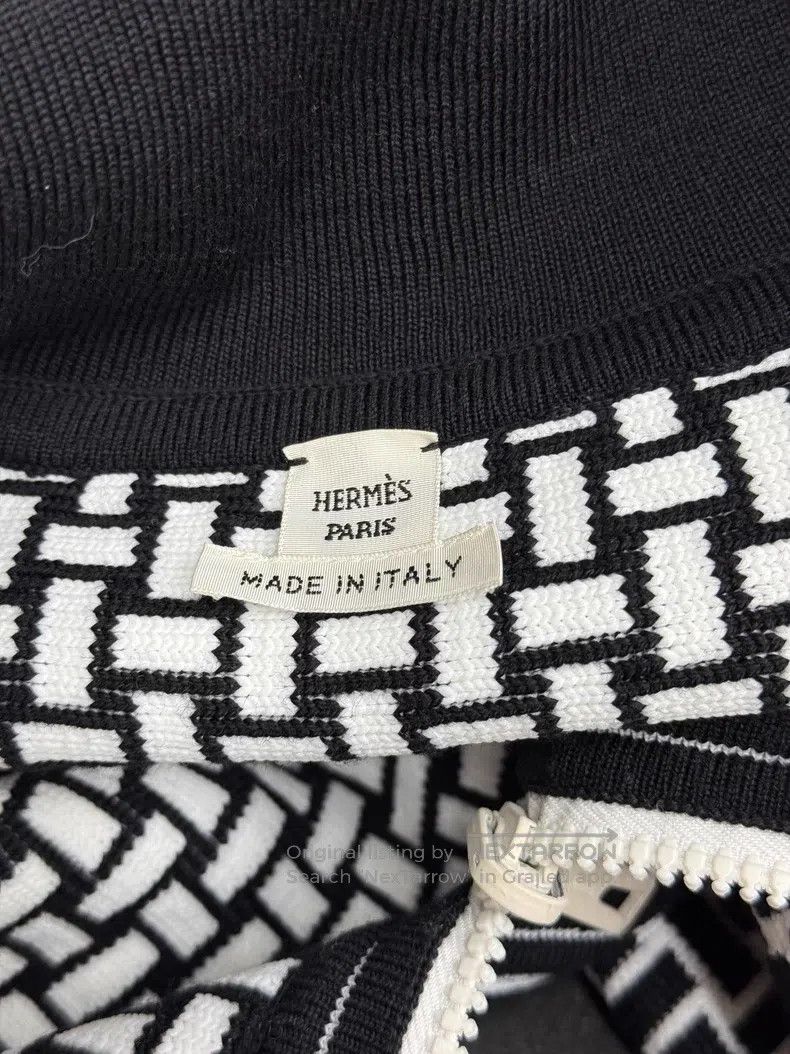 Hermes Hermes Black and White Collar Jacket Size XS / US 0-2 / IT 36-38 - 4 Thumbnail