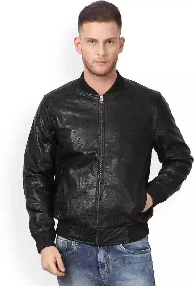 Genuine Leather Vintage 80s Bomber sheepskin leather jacket Size US M / EU 48-50 / 2 - 1 Thumbnail