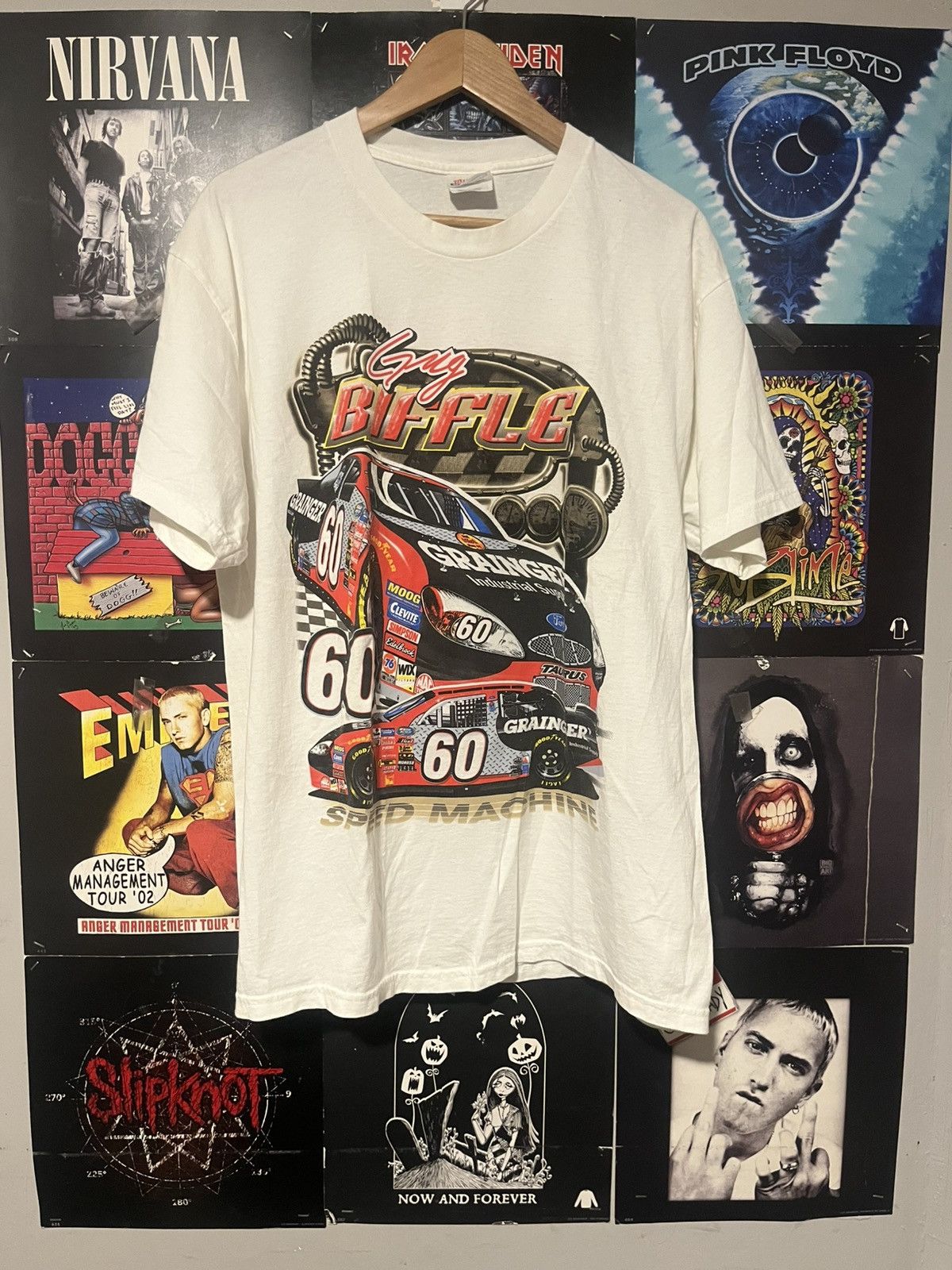 Hanes Vintage 2000’s Y2K Greg Biffle Double Sided NASCAR Tee shirt Size US L / EU 52-54 / 3 - 1 Thumbnail