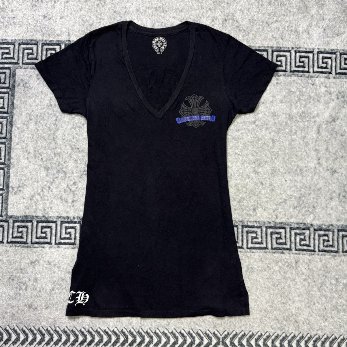 Chrome Hearts LIKE NEW! RARE! BLUE HORSESHOE SCROLL Size S / US 4 / IT 40 - 1 Thumbnail